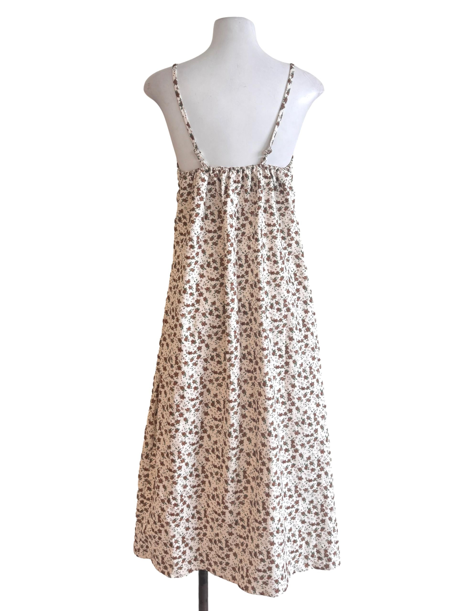 Brown Floral Dress