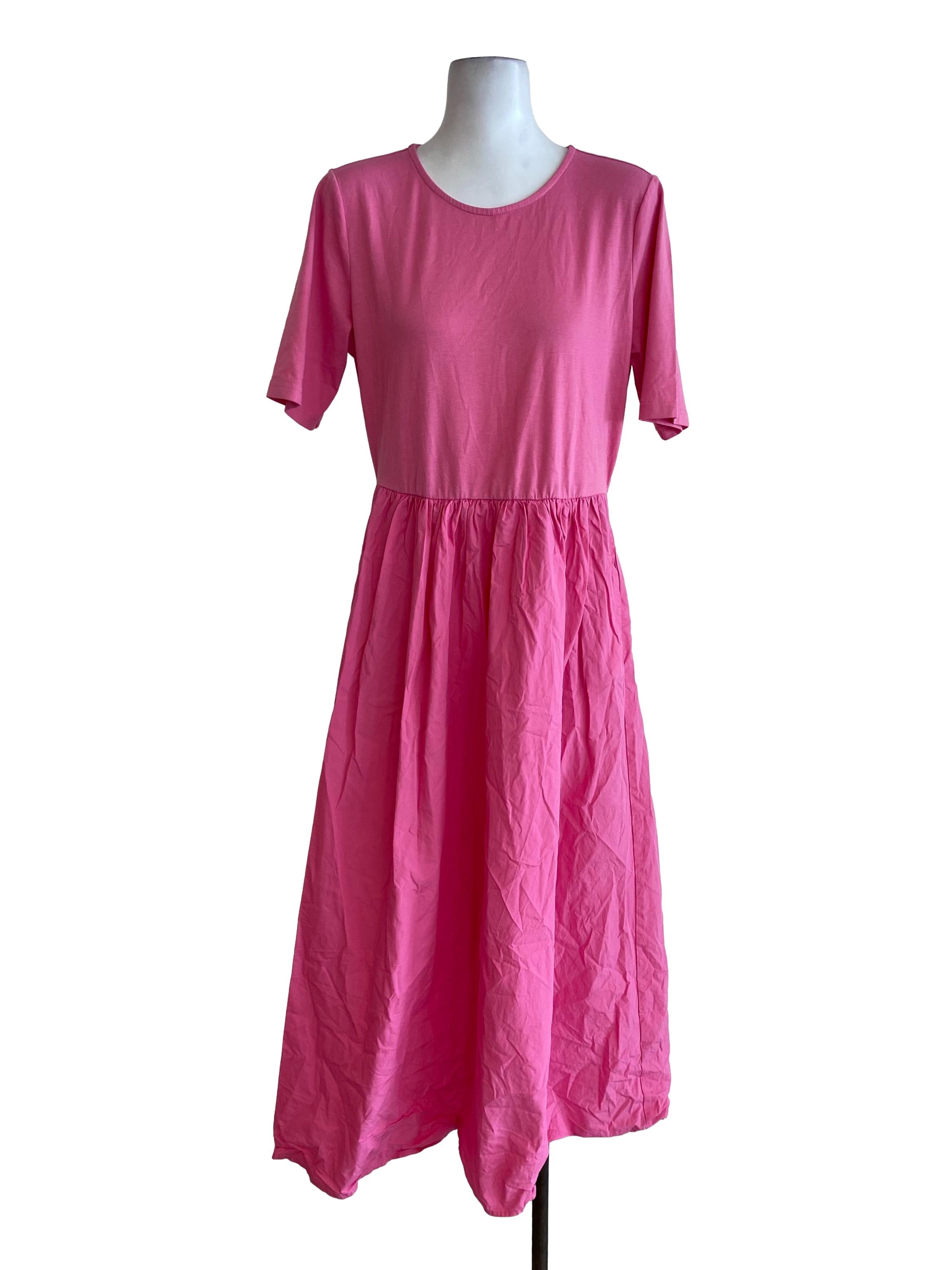 Pink Blouson Dress