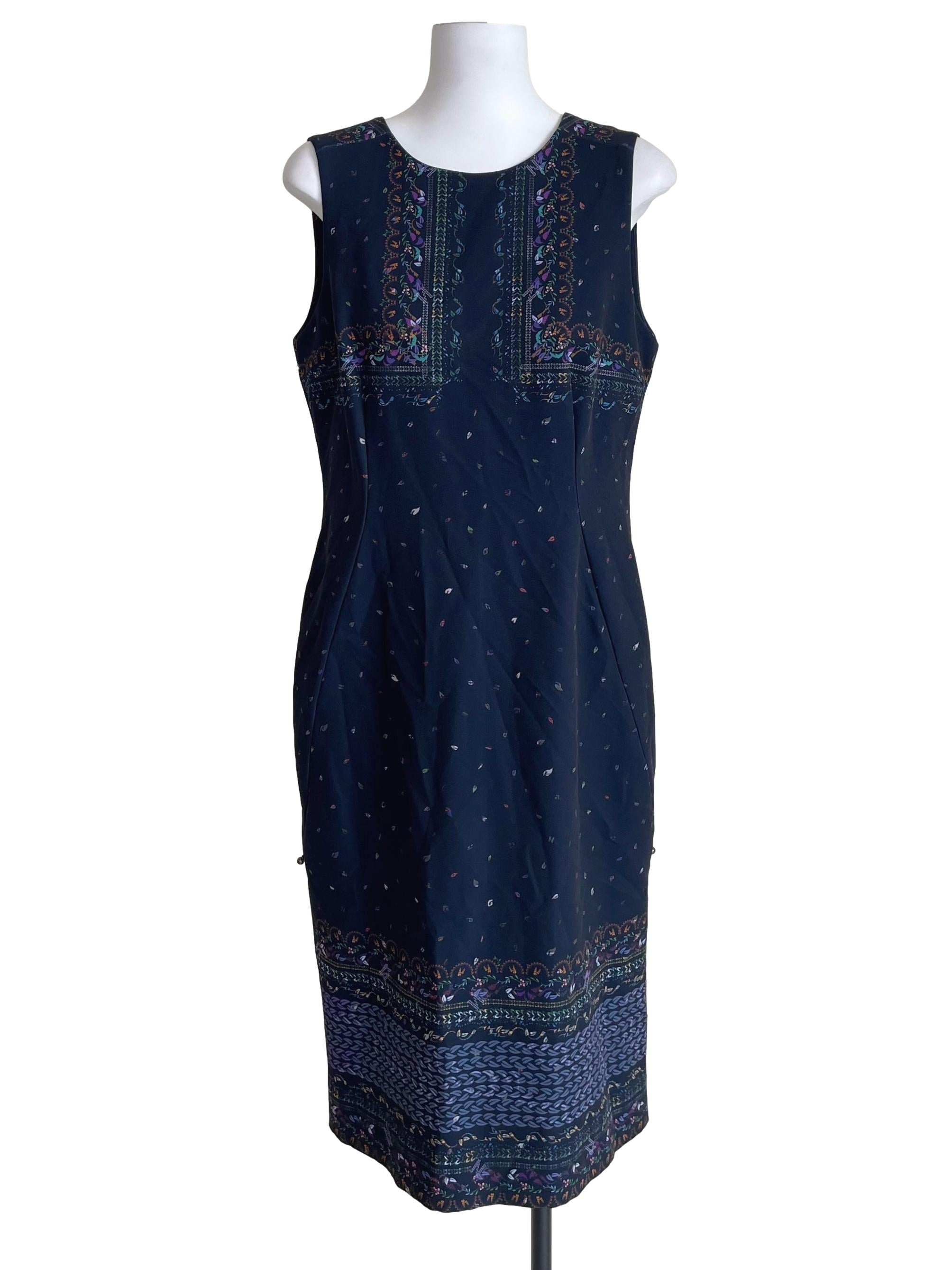 Navy Floral Bateau Slip Dress