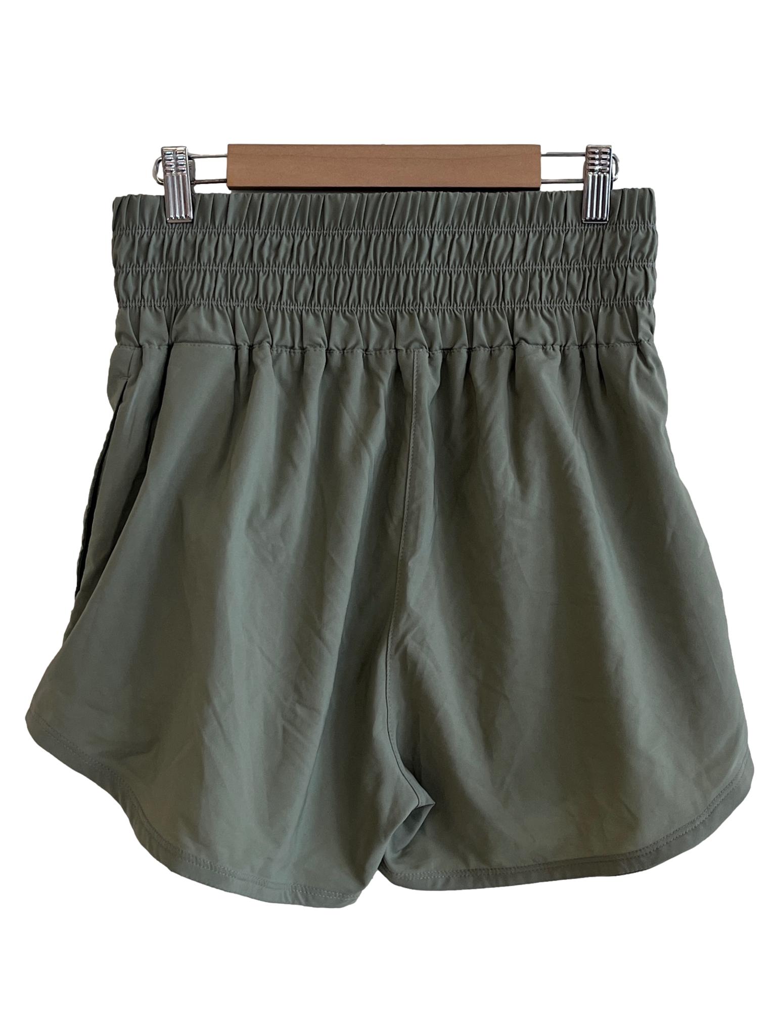 Olive Green Dri-FIT High Waisted Shorts