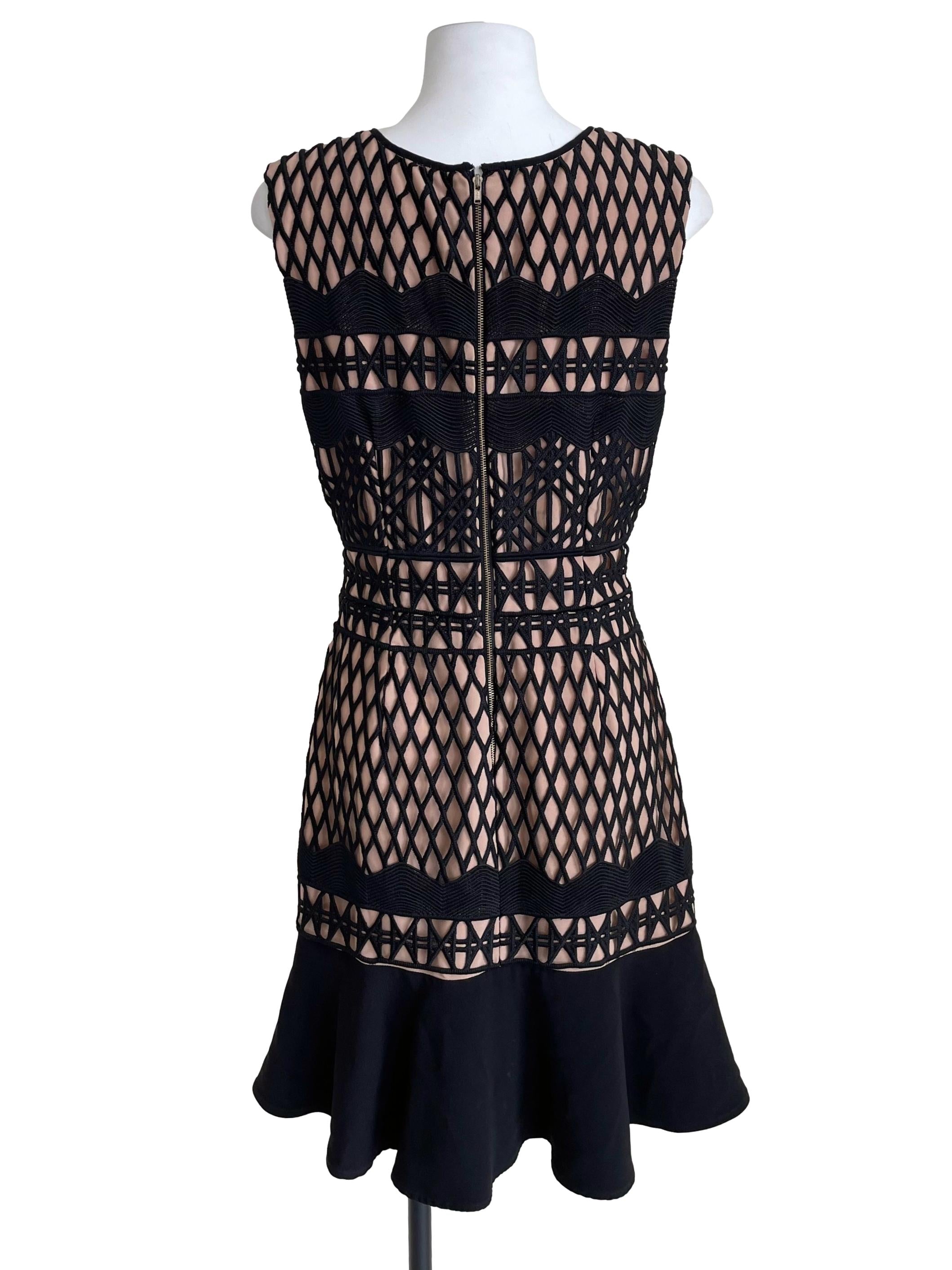 Black Embroidery Triangle Sleeveless Dress