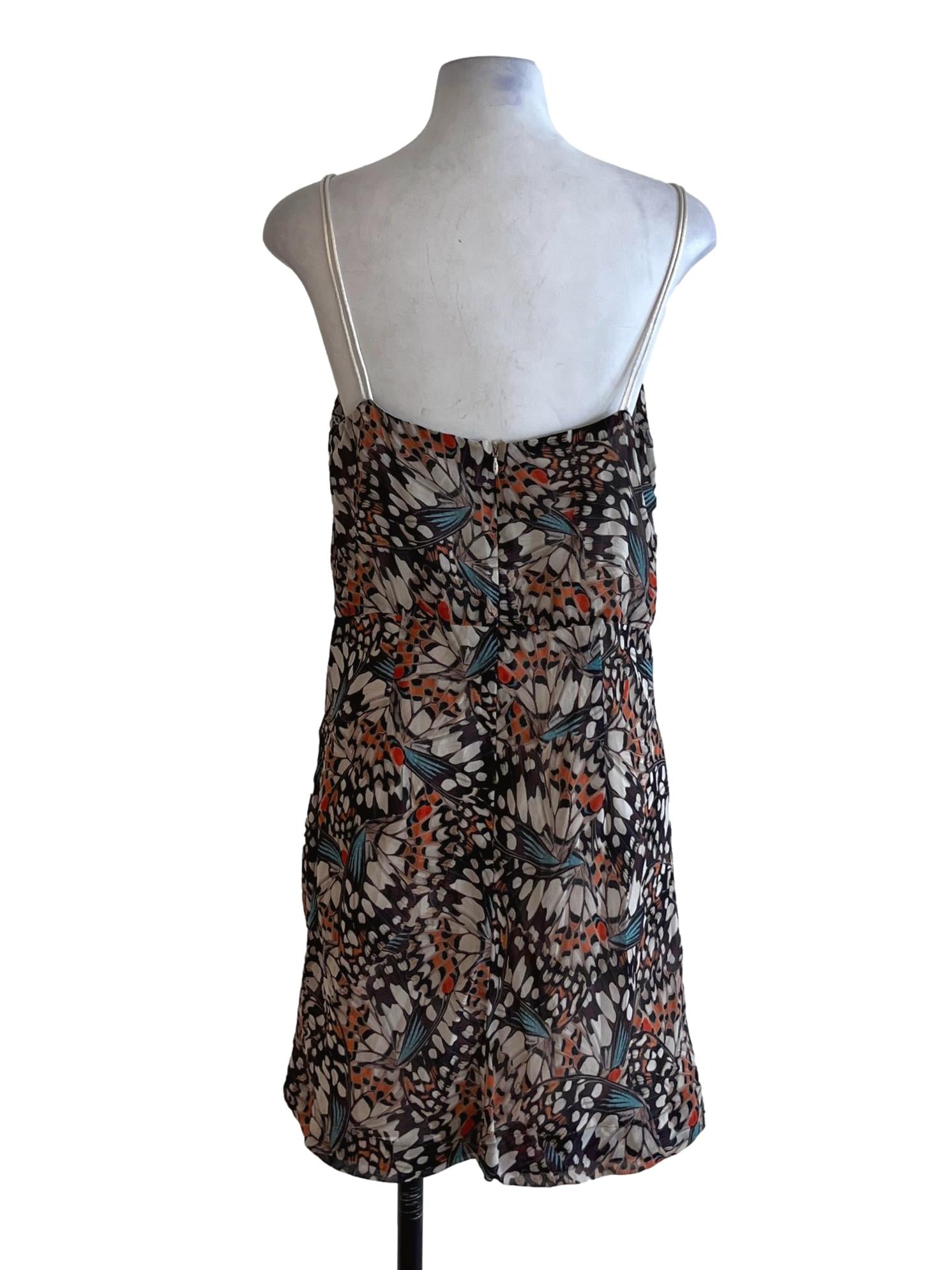 Beige Abstract A-Line Dress