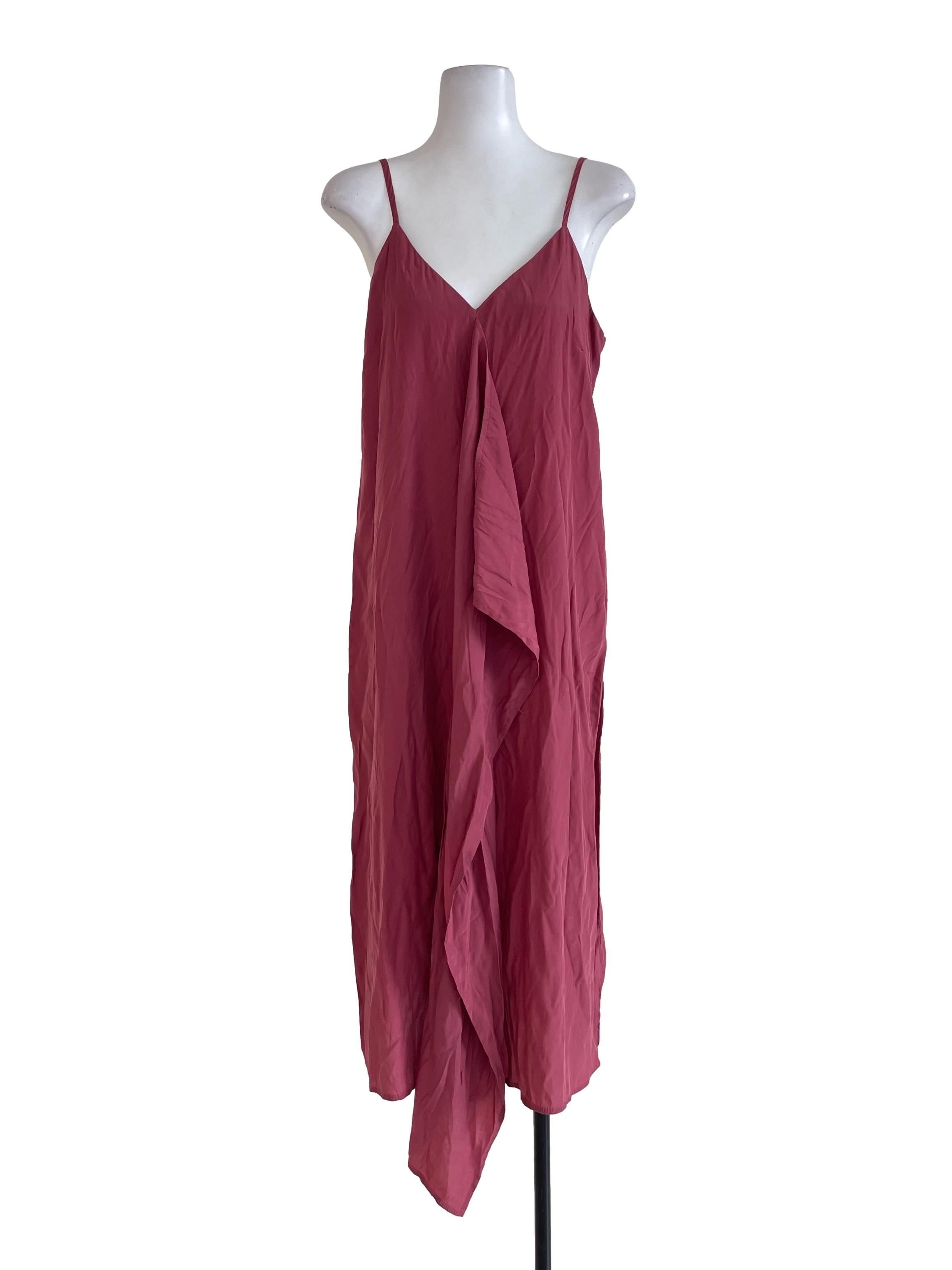 Rosewood Pink V Neck Dress