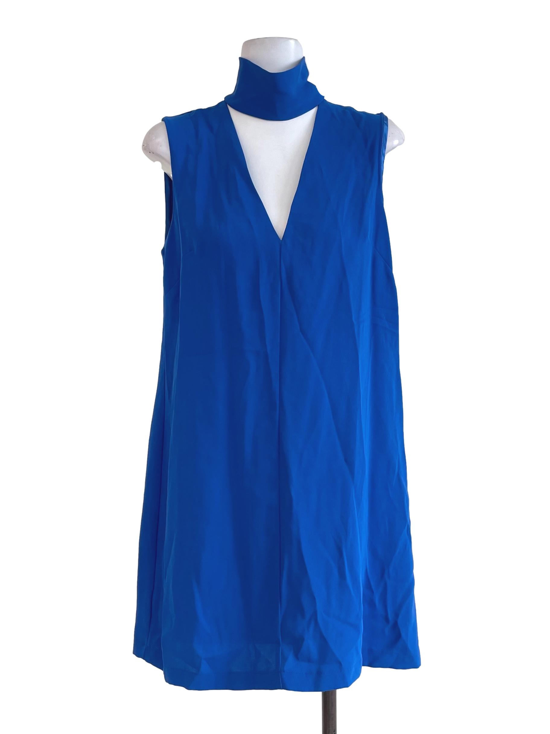 Royal Blue V Neck Dress