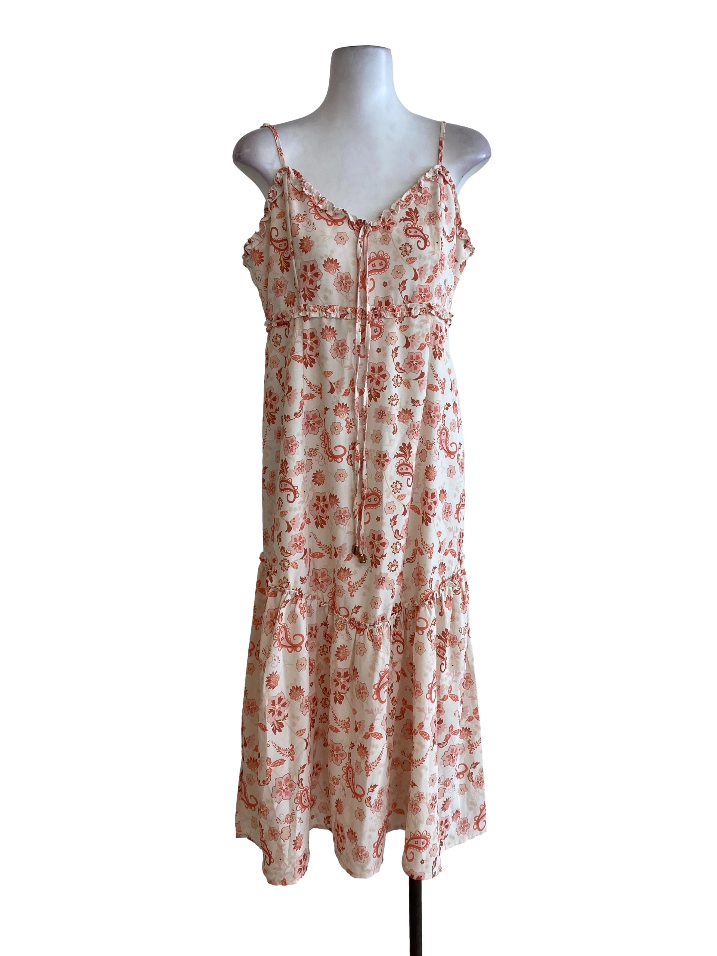 Yellow Orange Floral Tunic Dress