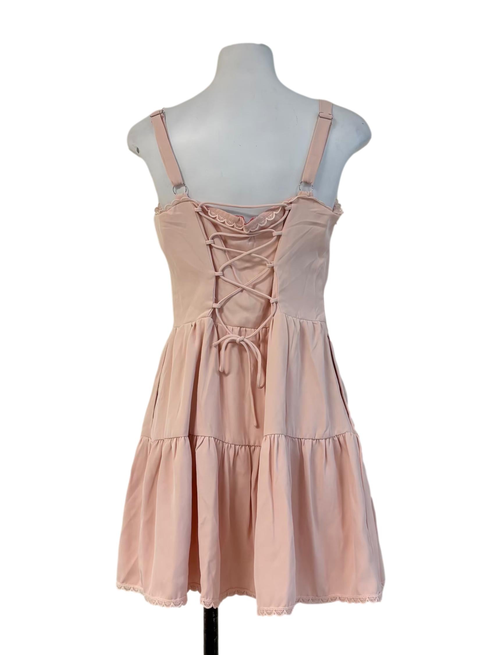 Baby Pink Sweetheart Corset Dress