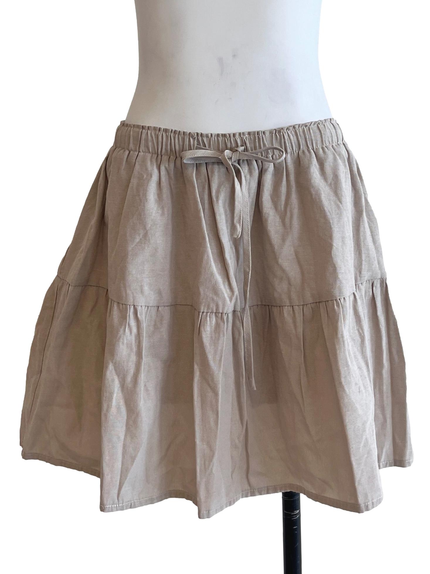 Bone White Mini Skirt