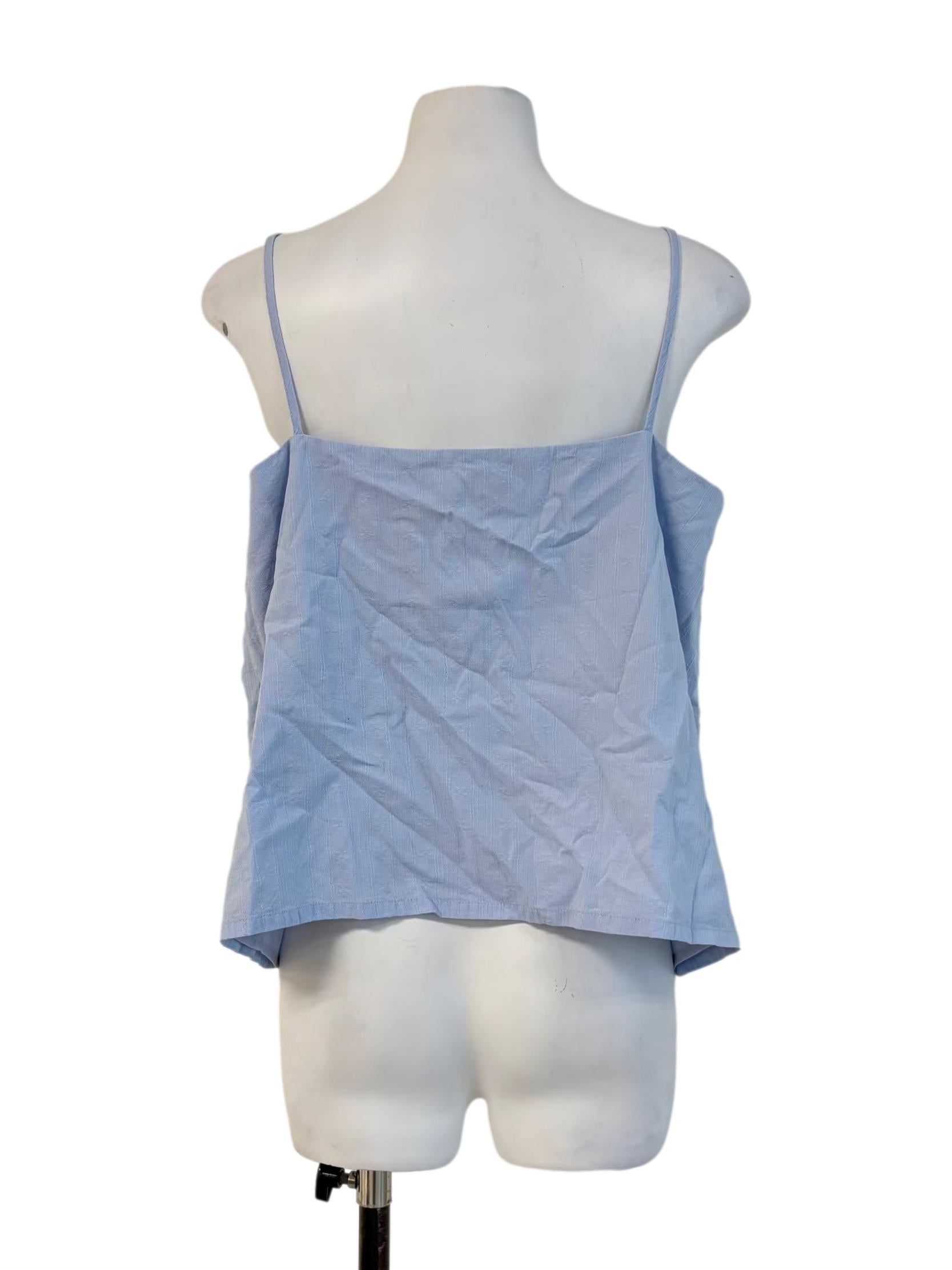 Baby Blue Buttoned Top