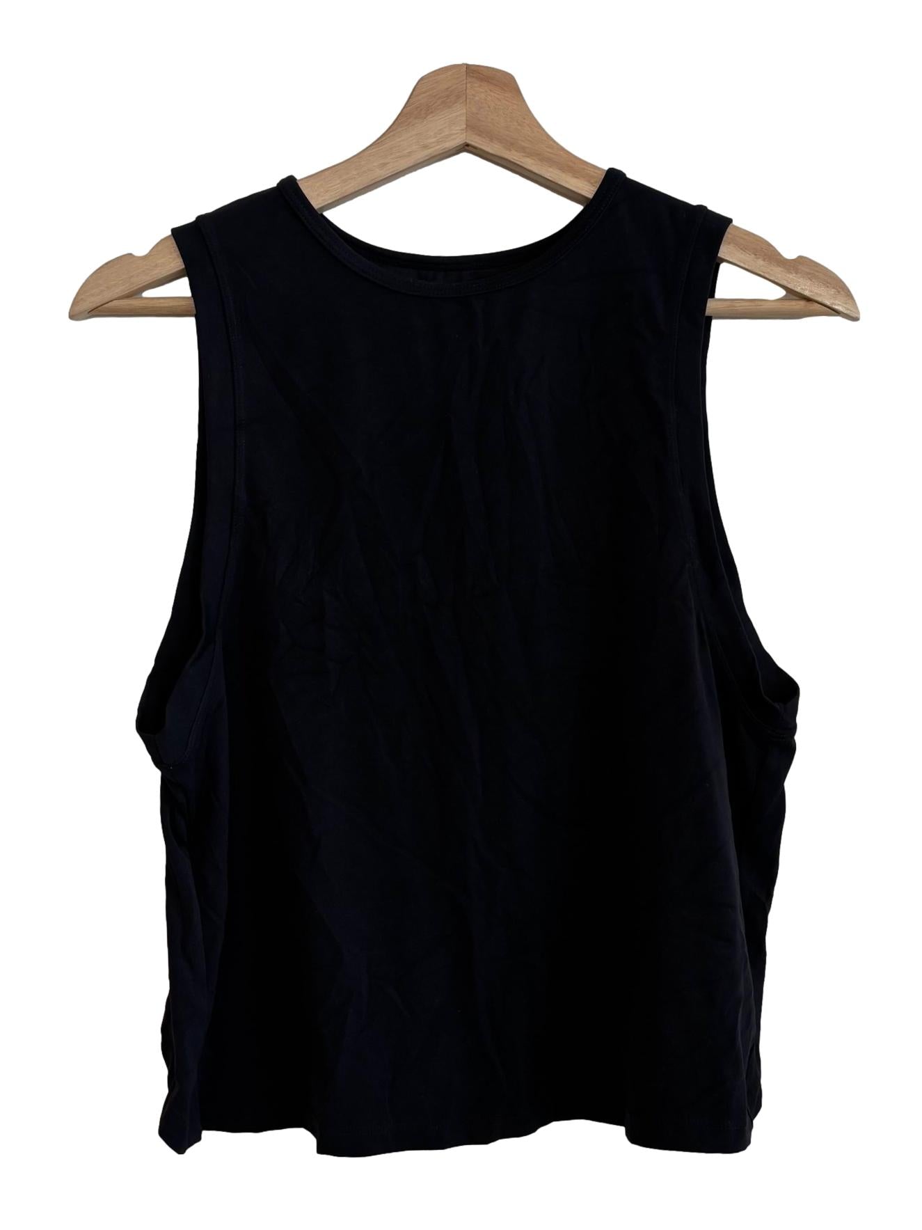 Black Cross Back Tank Top