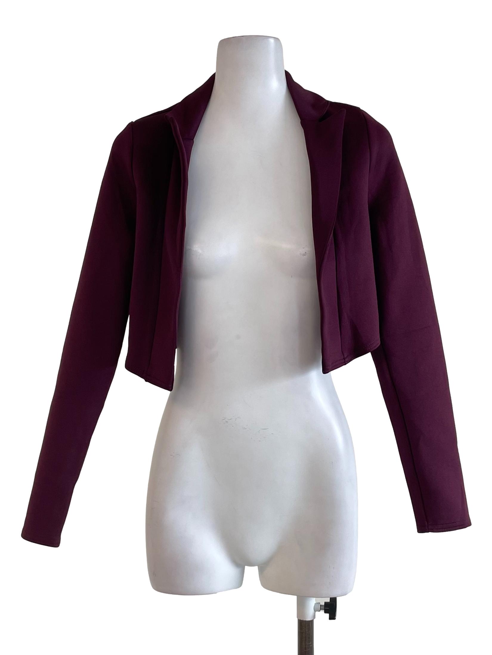 Plum Purple Collar Jacket