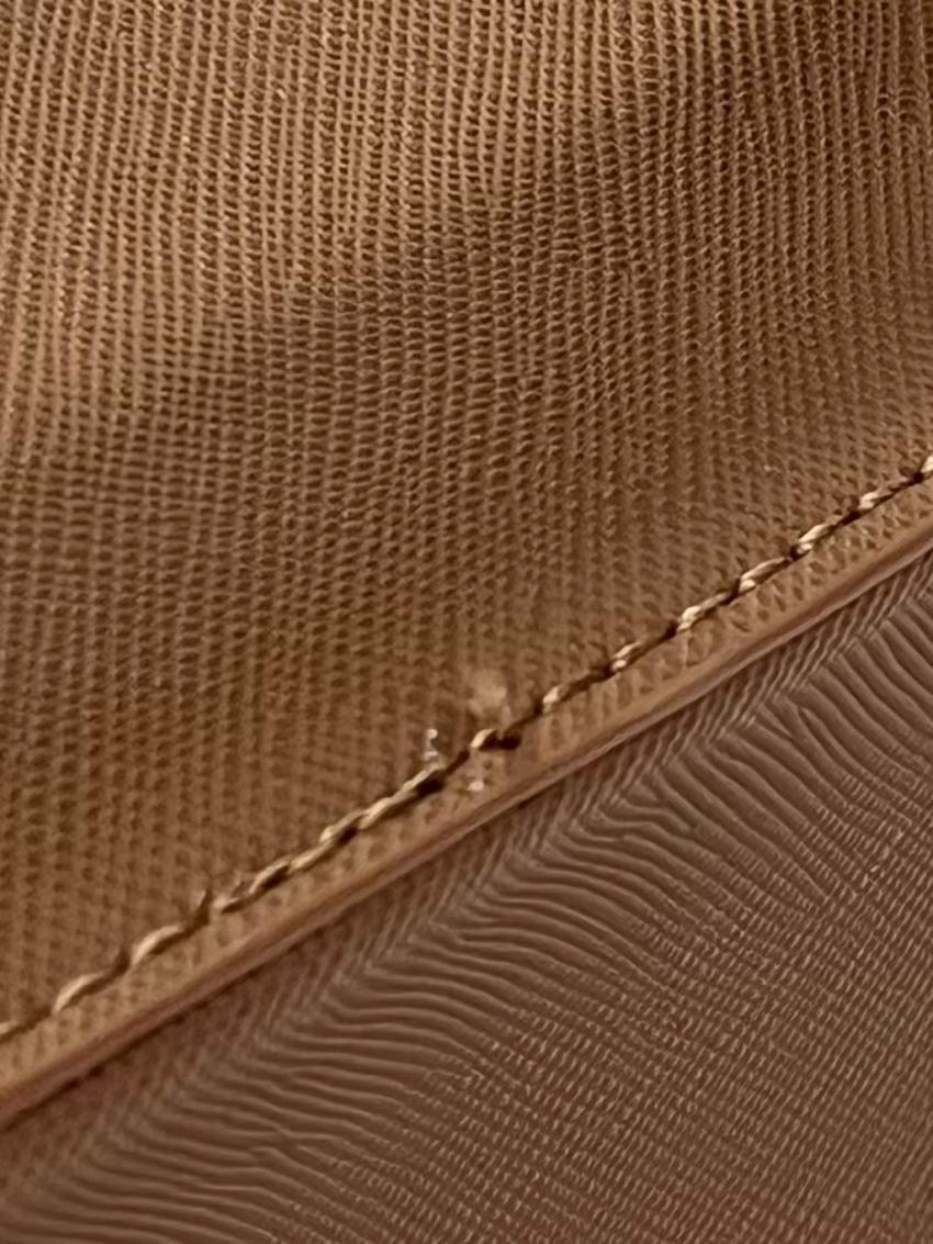 Brown Boxy Top Handle Bag With Detachable Crossbody Strap