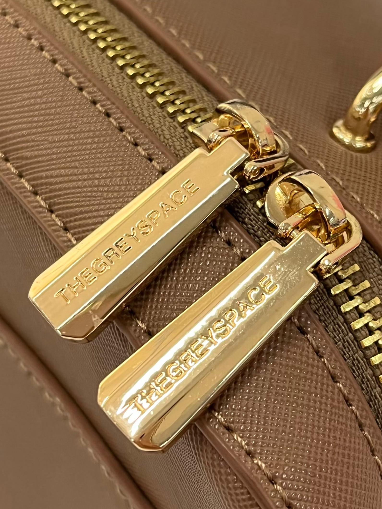 Brown Boxy Top Handle Bag With Detachable Crossbody Strap