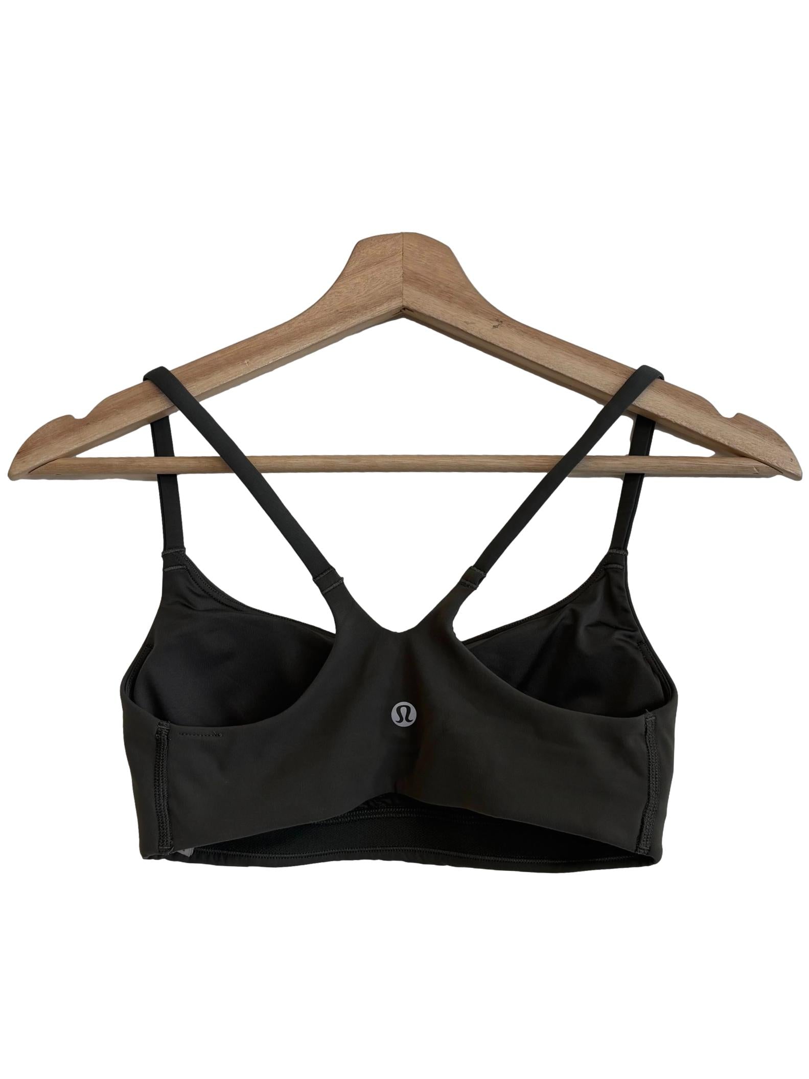 Olive Green Strappy Sports Bra