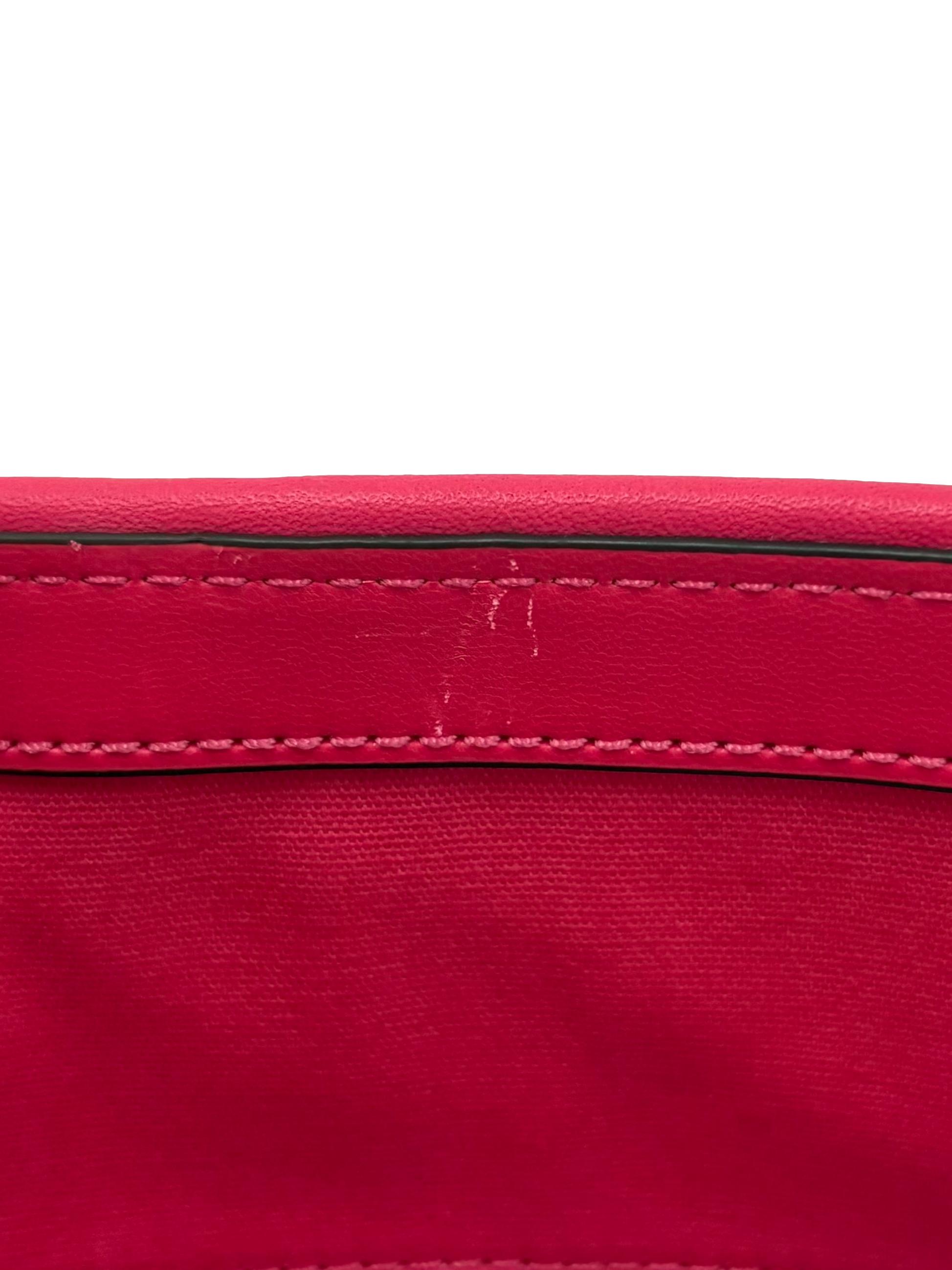 Hot Pink Straw Cruise Medium Tote Bag CSN