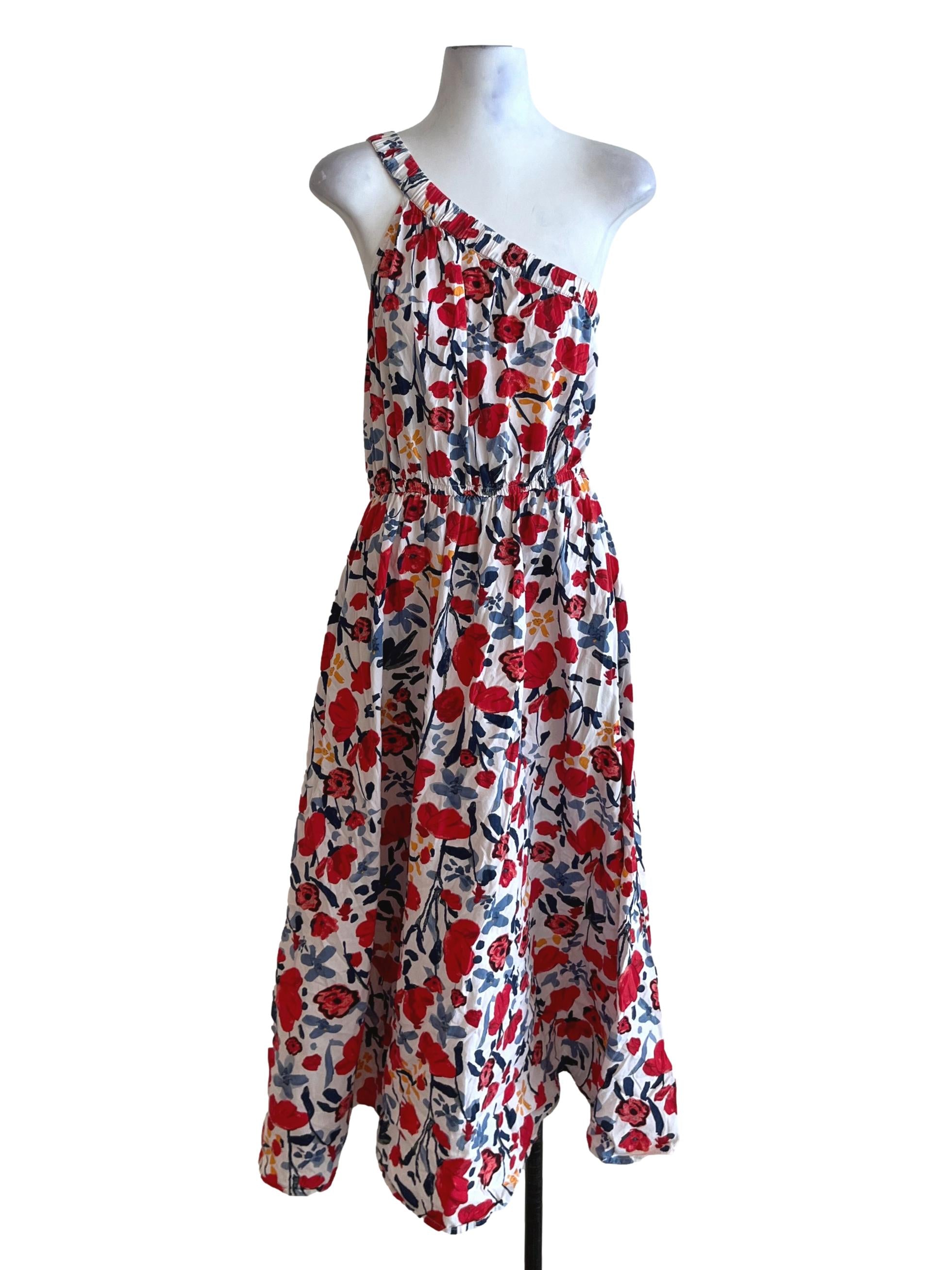 White Floral A-Line Dress