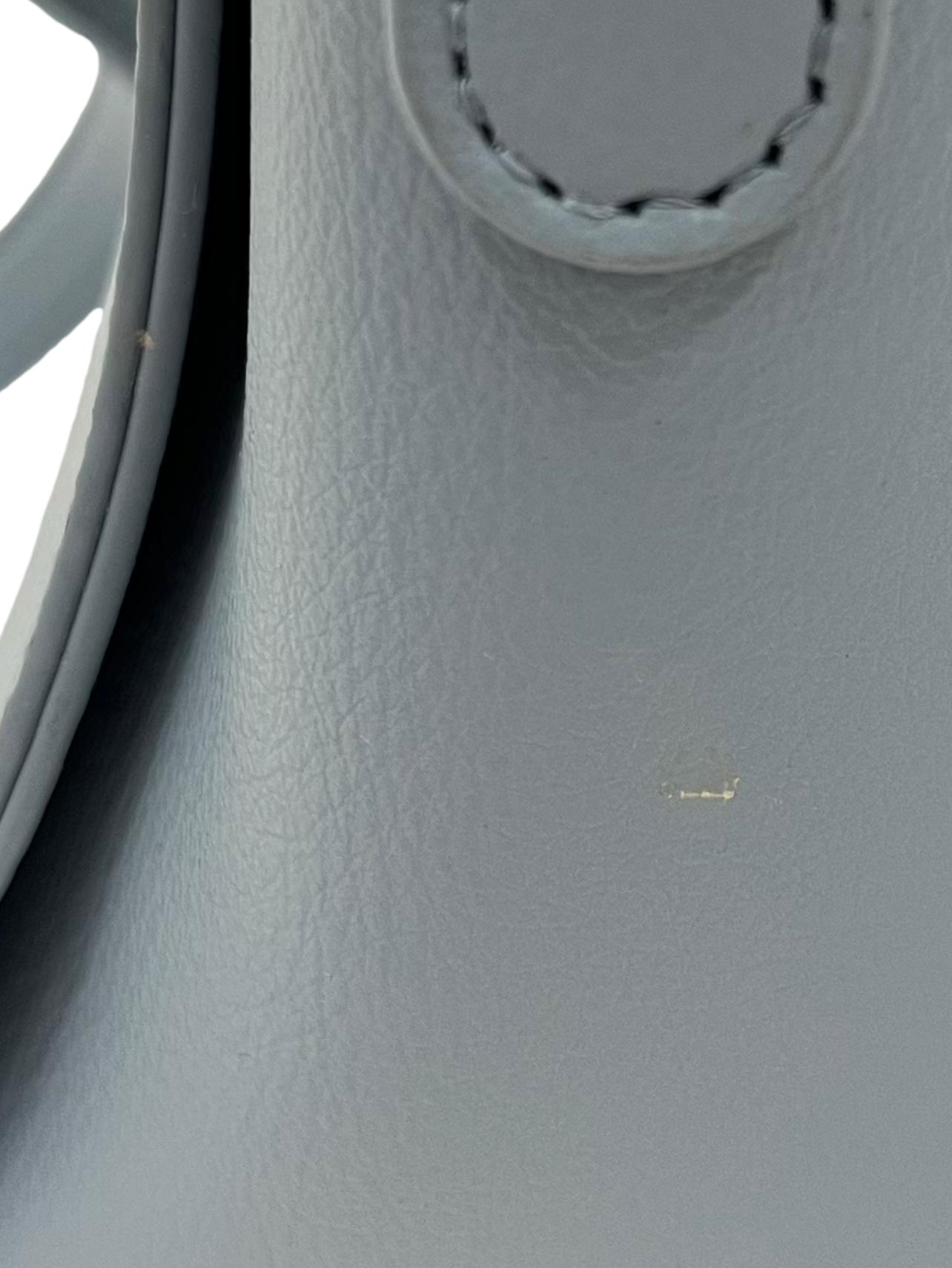 Blue Textured Crossbody Bag With Detachable Strap