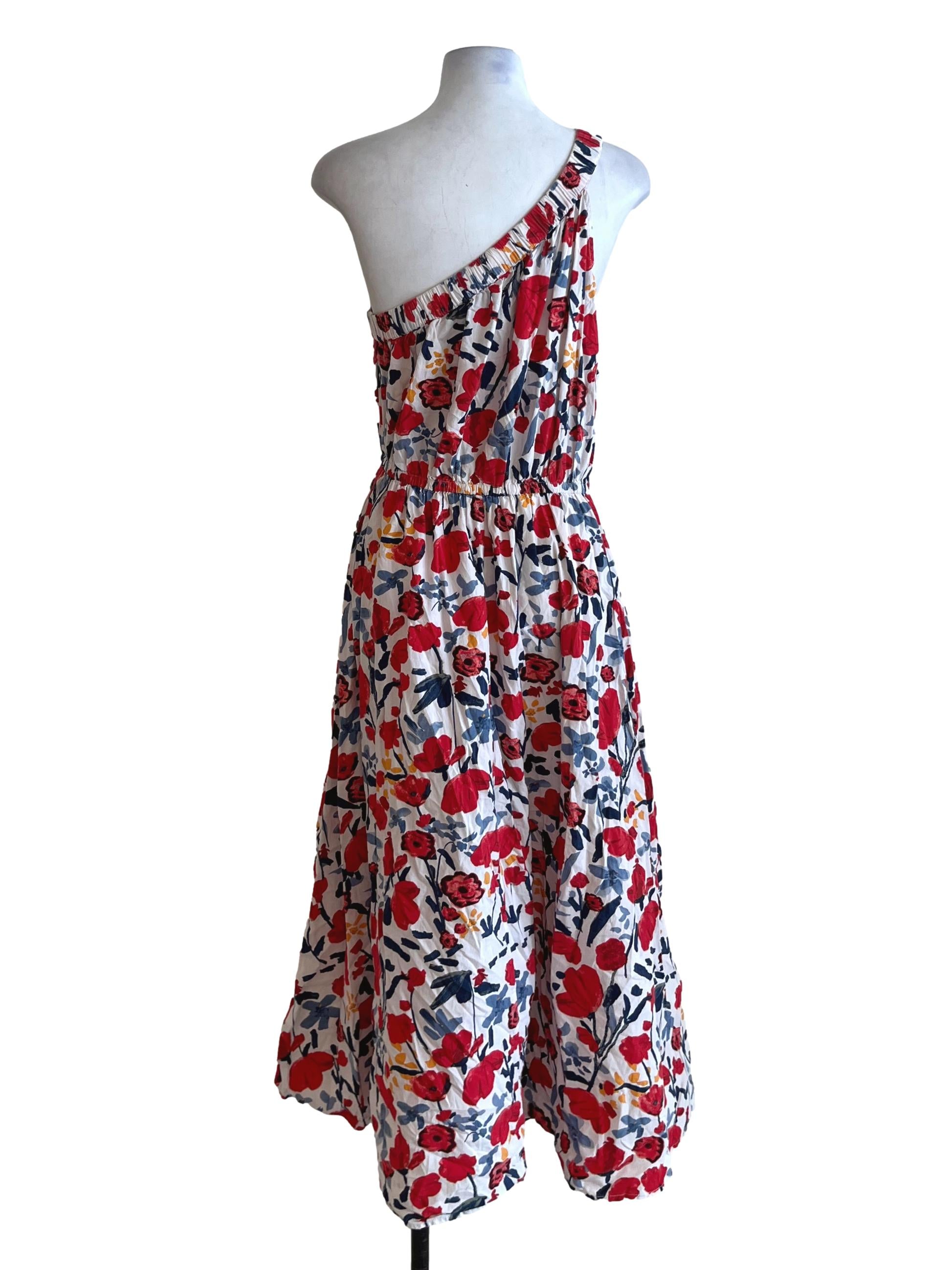 White Floral A-Line Dress