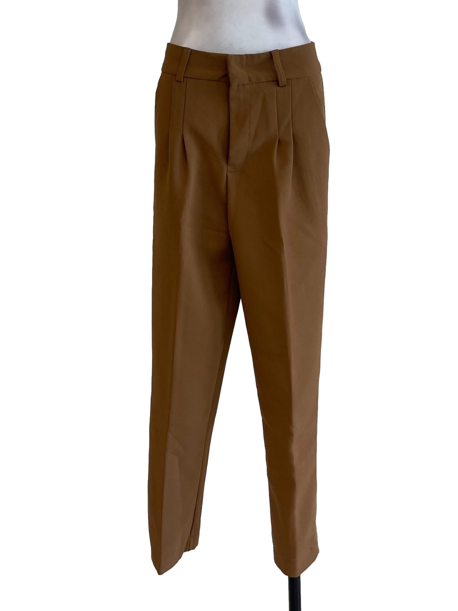 Brown Plain Slacks