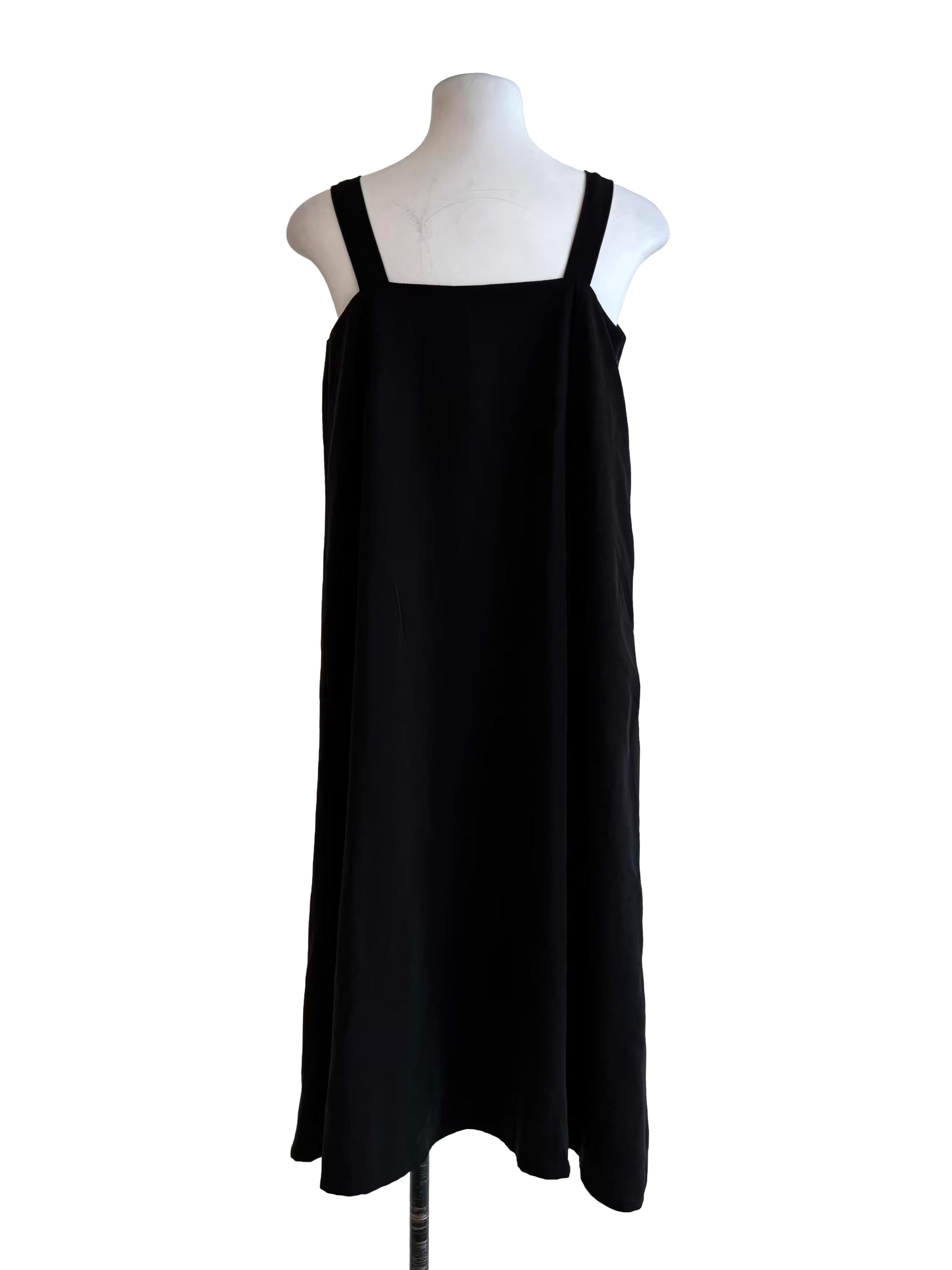 Eerie Black Apron Shift Dress