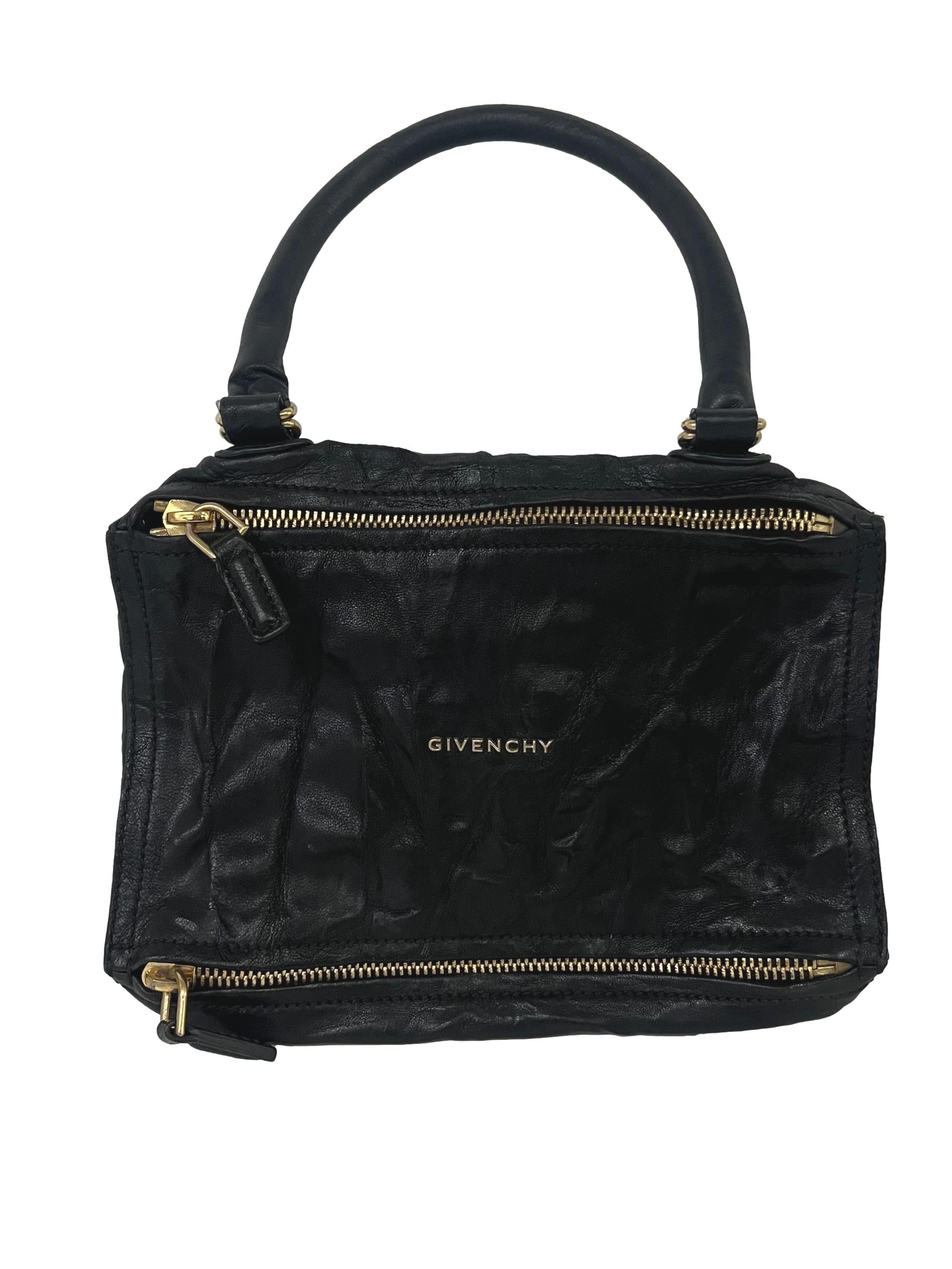 Black Leather Medium Pandora Handbag CSN