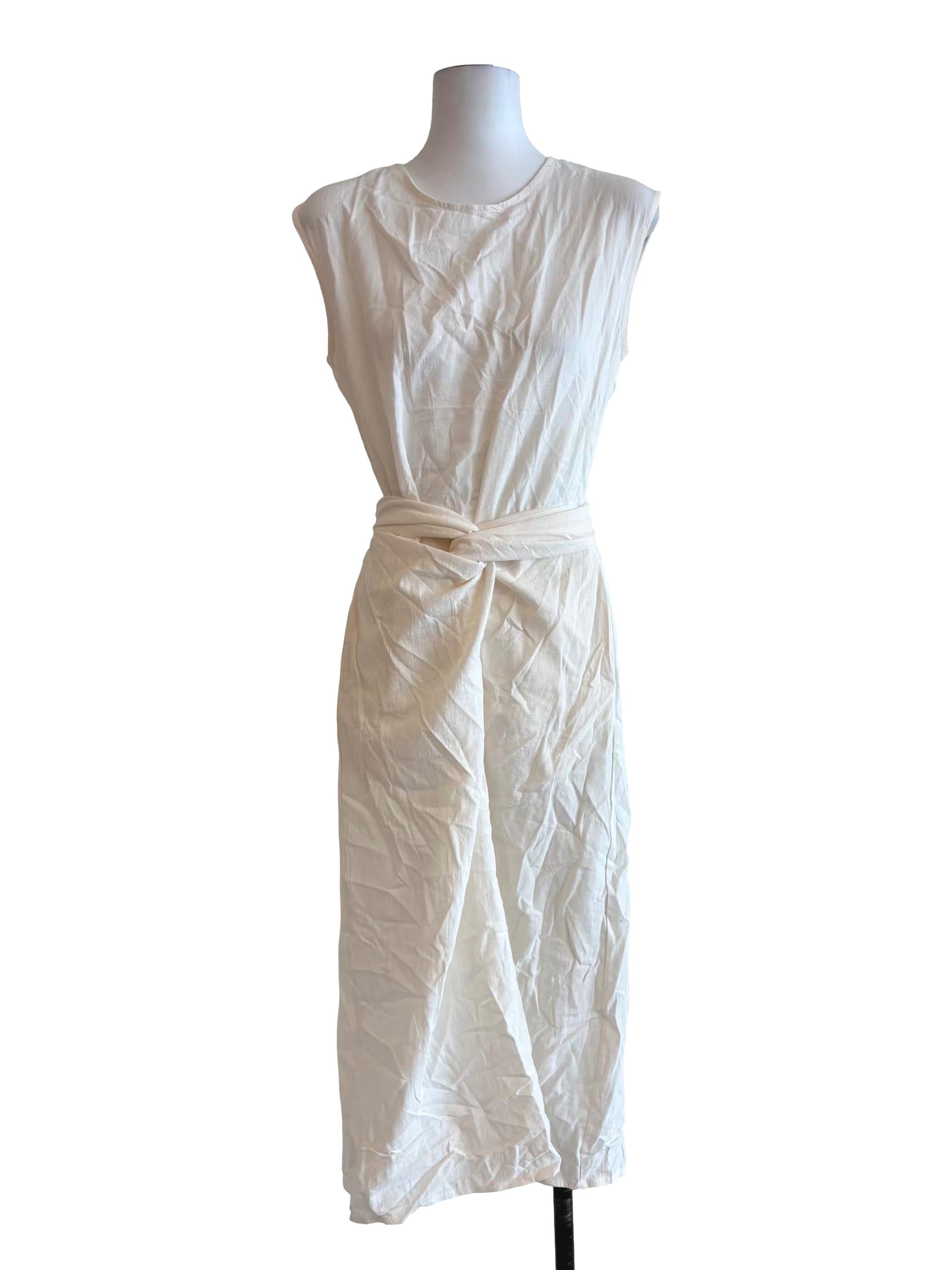 Alabaster White Sleeveless Pario Dress
