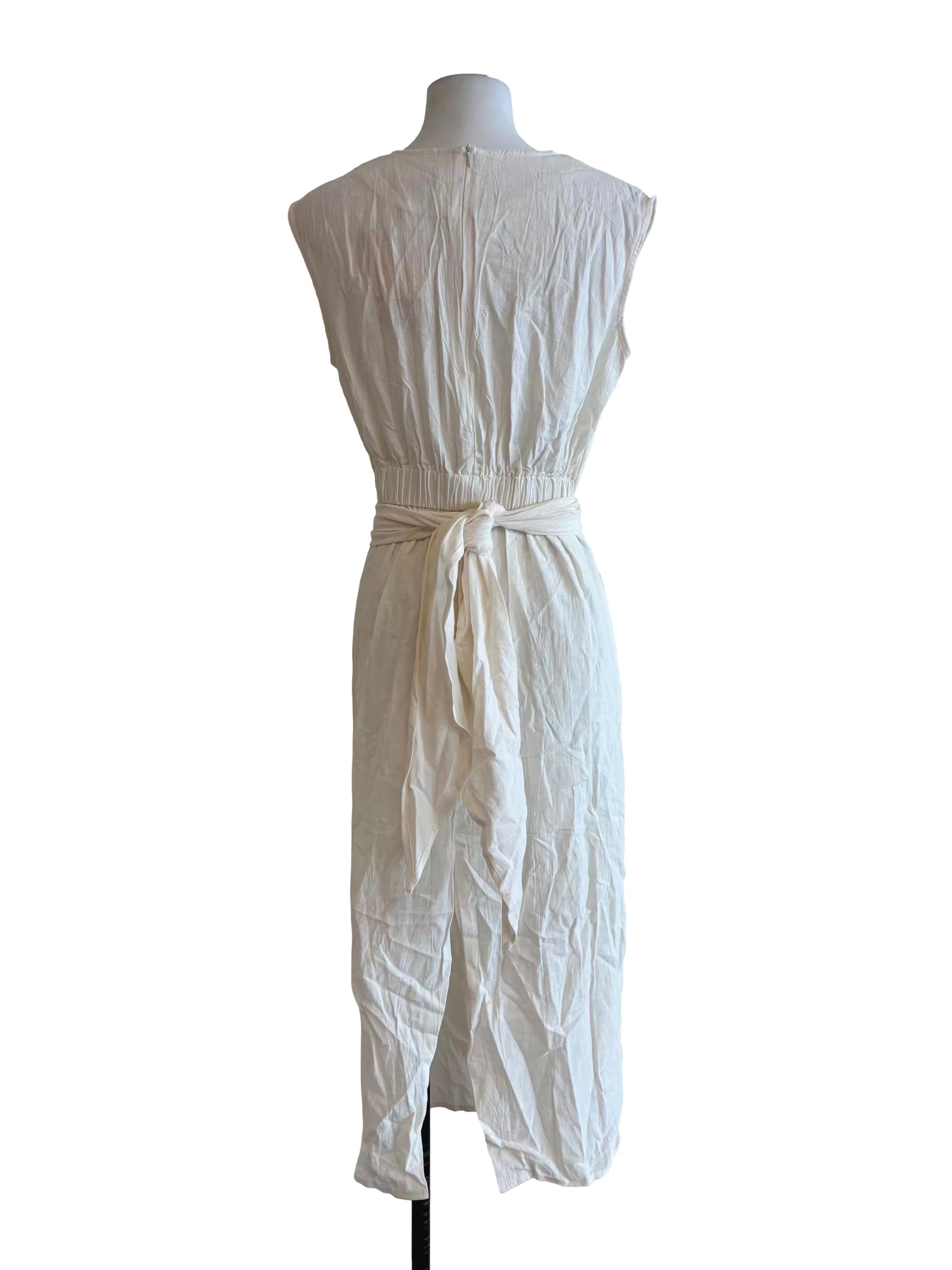 Alabaster White Sleeveless Pario Dress