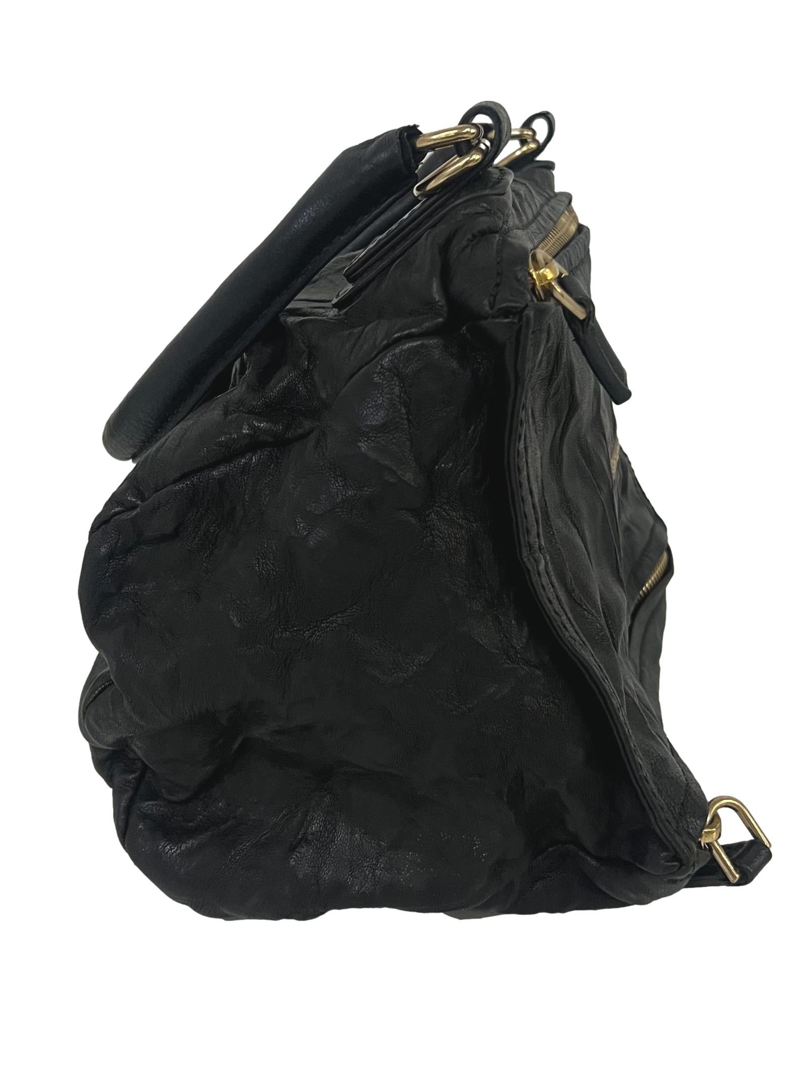 Black Leather Medium Pandora Handbag CSN
