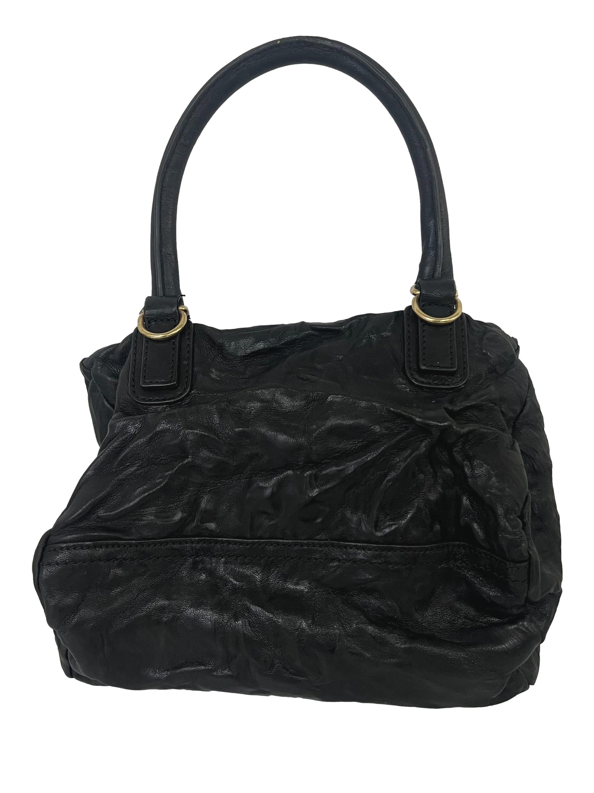 Black Leather Medium Pandora Handbag CSN