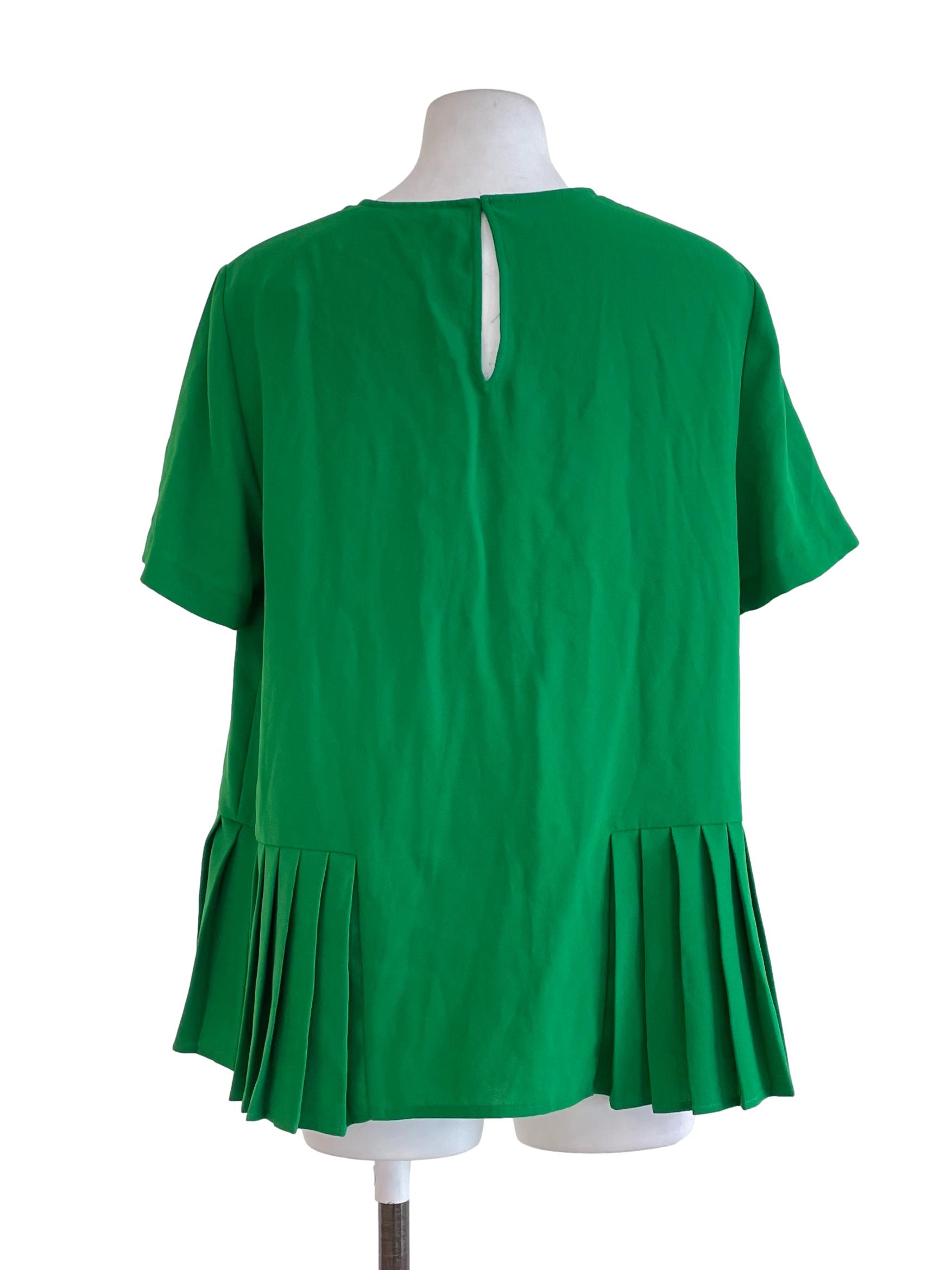 Parakeet Green Pleated Top