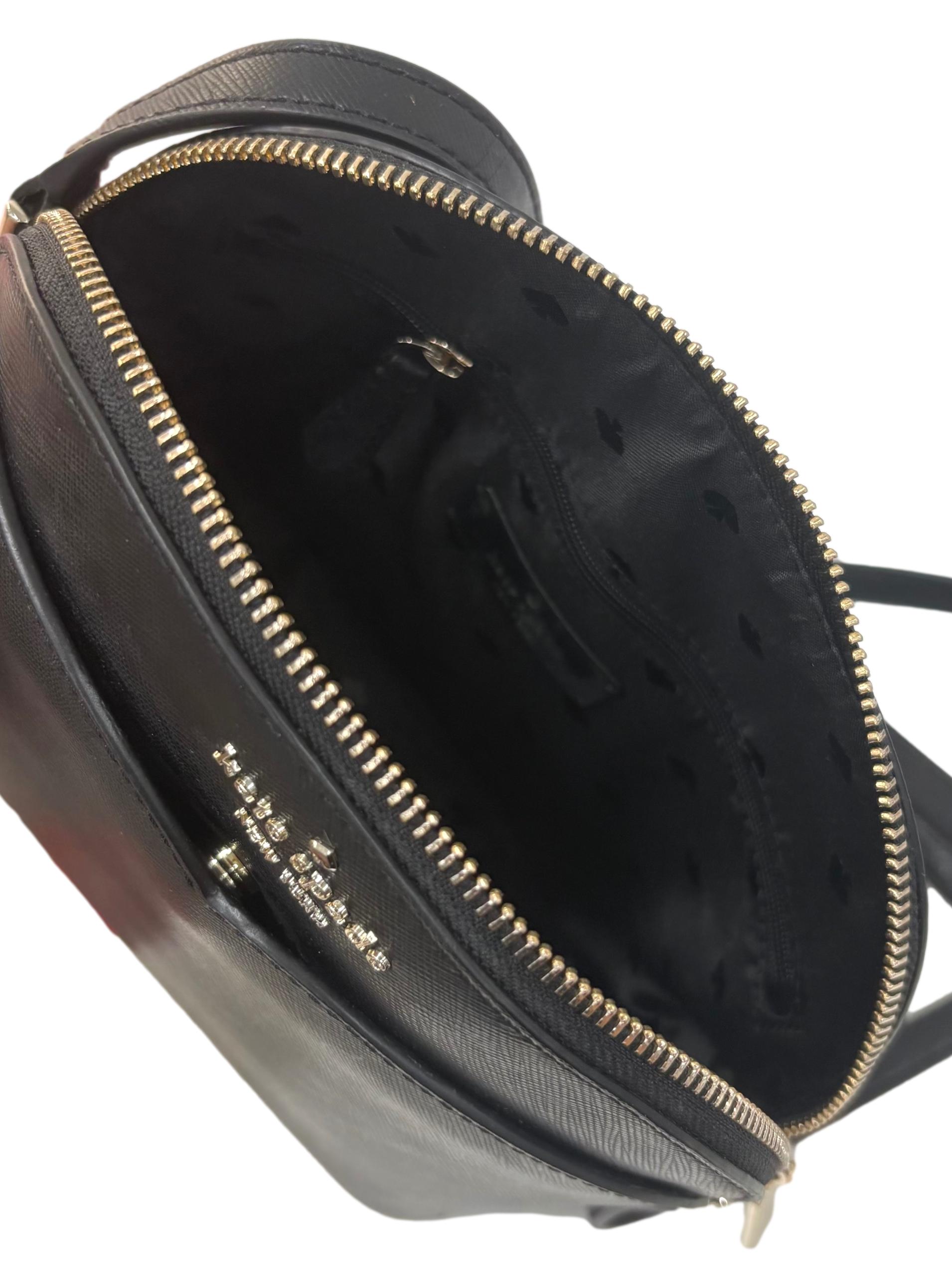 Black Leather Payton Dome Crossbody Bag CSN