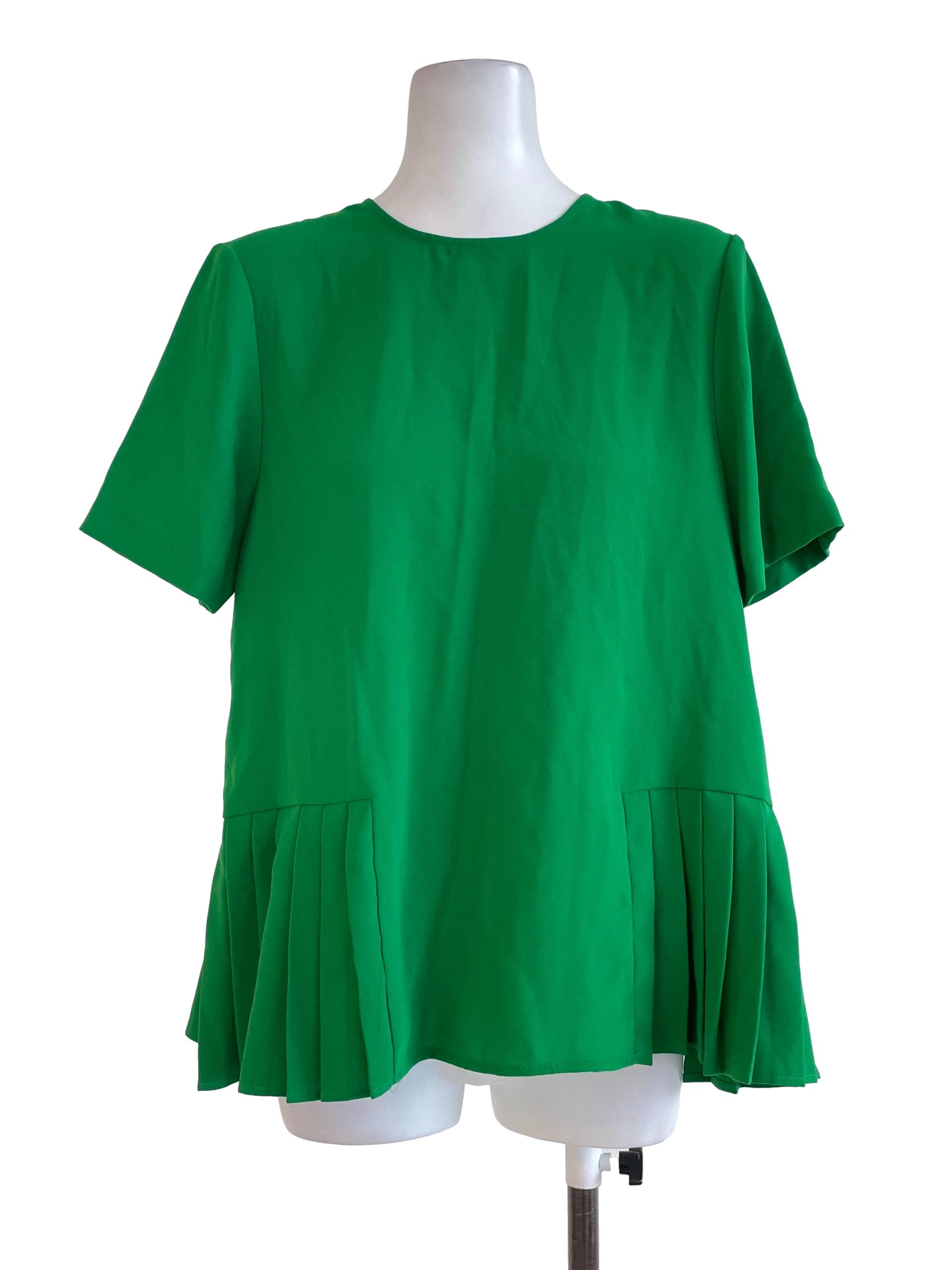 Parakeet Green Pleated Top