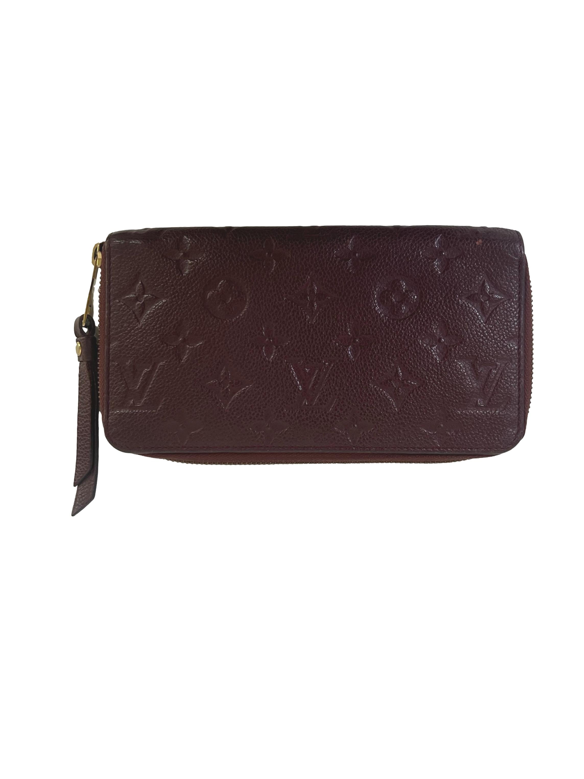 Maroon Leather Empreinte Long Wallet CSN