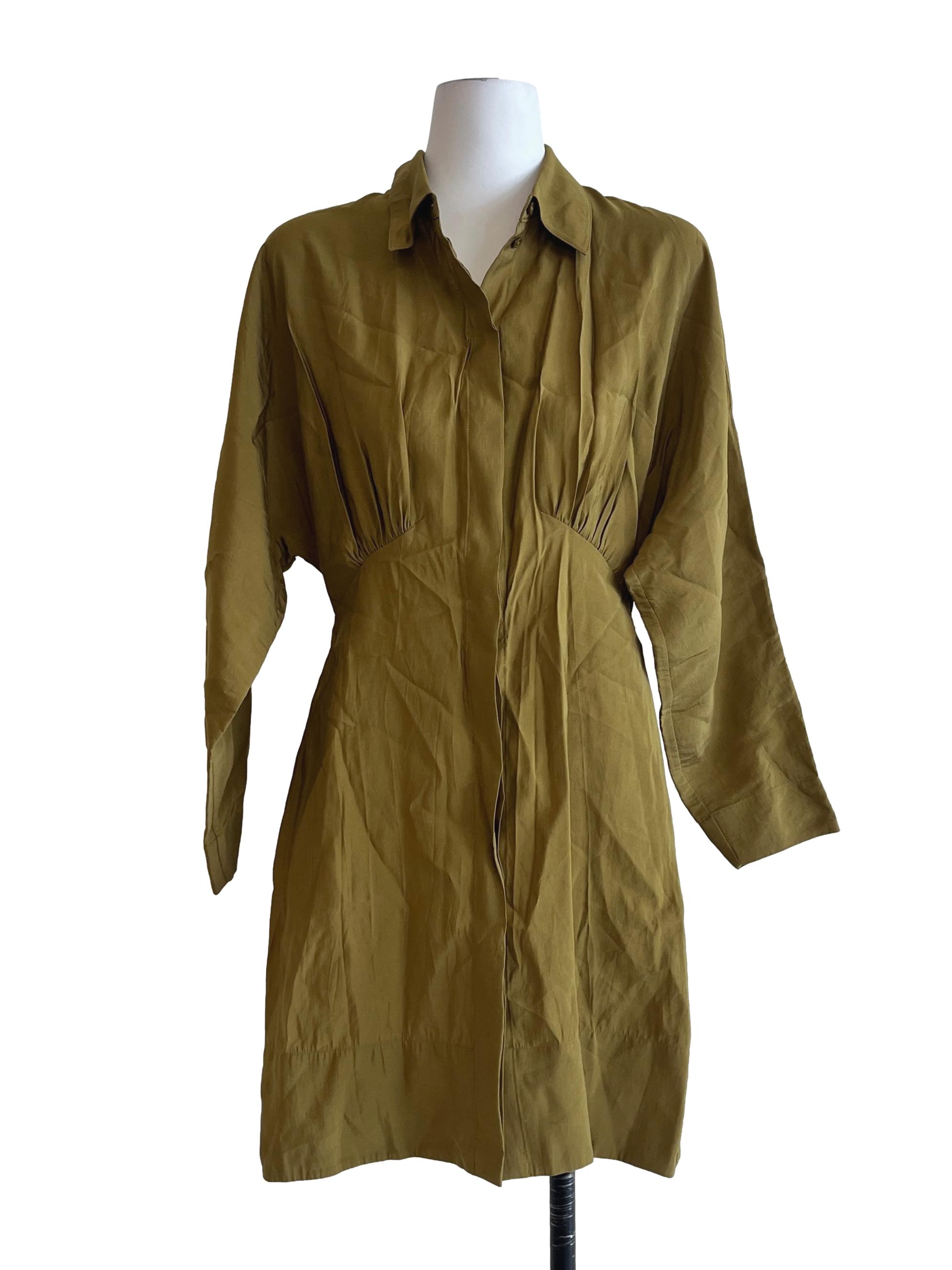 Dijon Yellow Shirt Dress