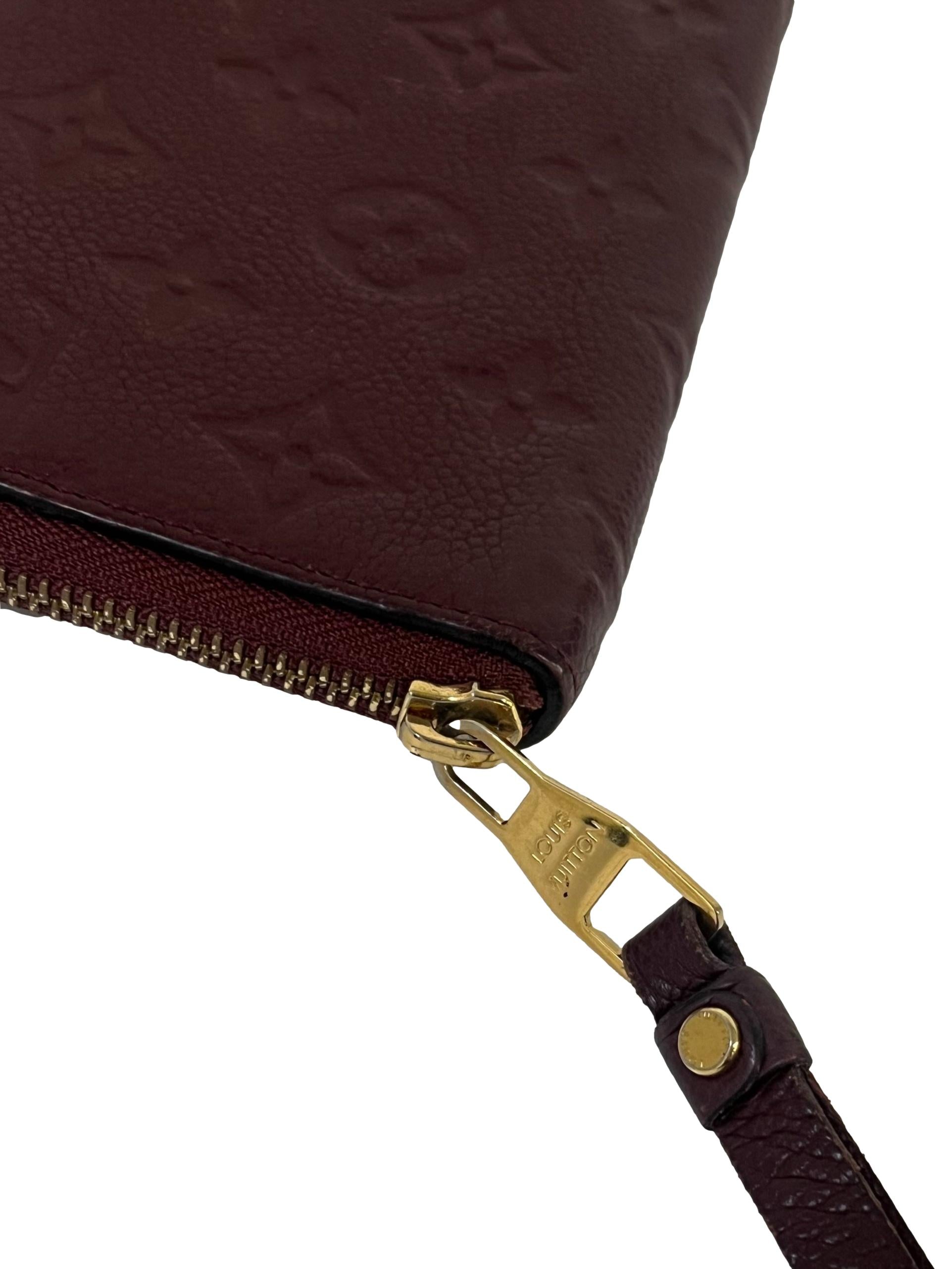 Maroon Leather Empreinte Long Wallet CSN