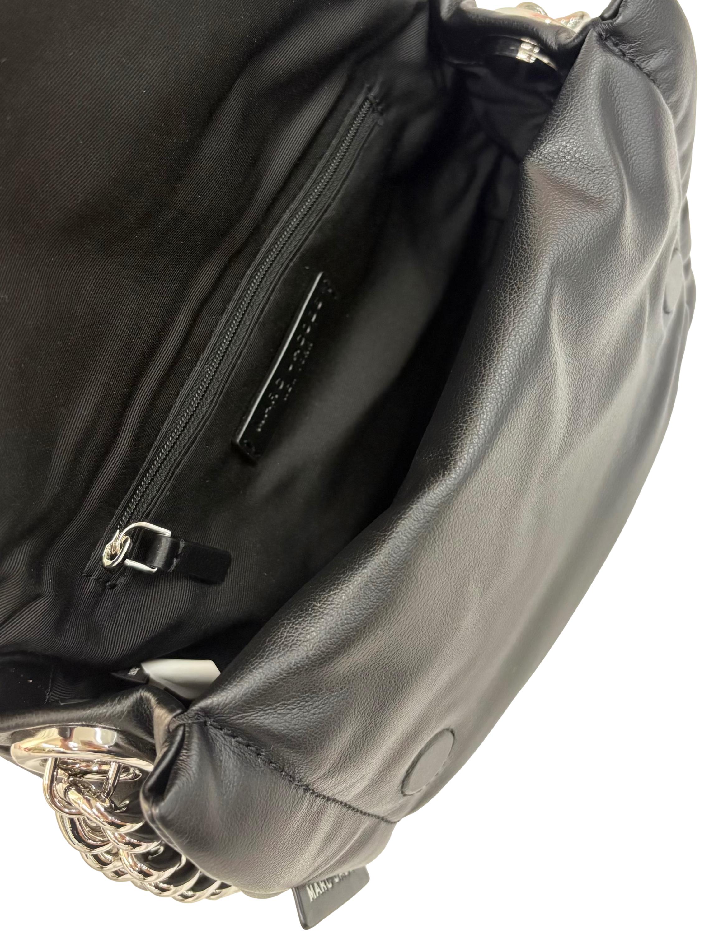 Black Leather Pillow Bag Shoulder Bag CSN