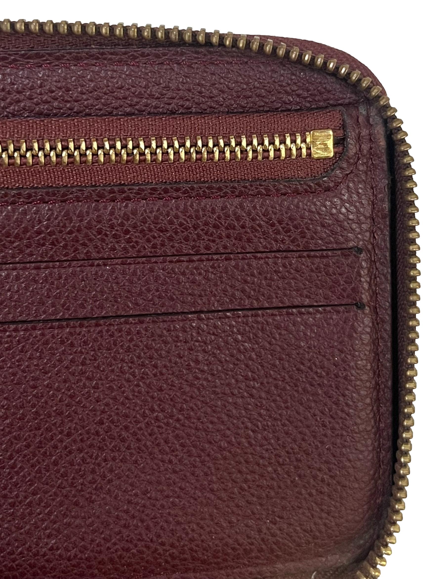 Maroon Leather Empreinte Long Wallet CSN
