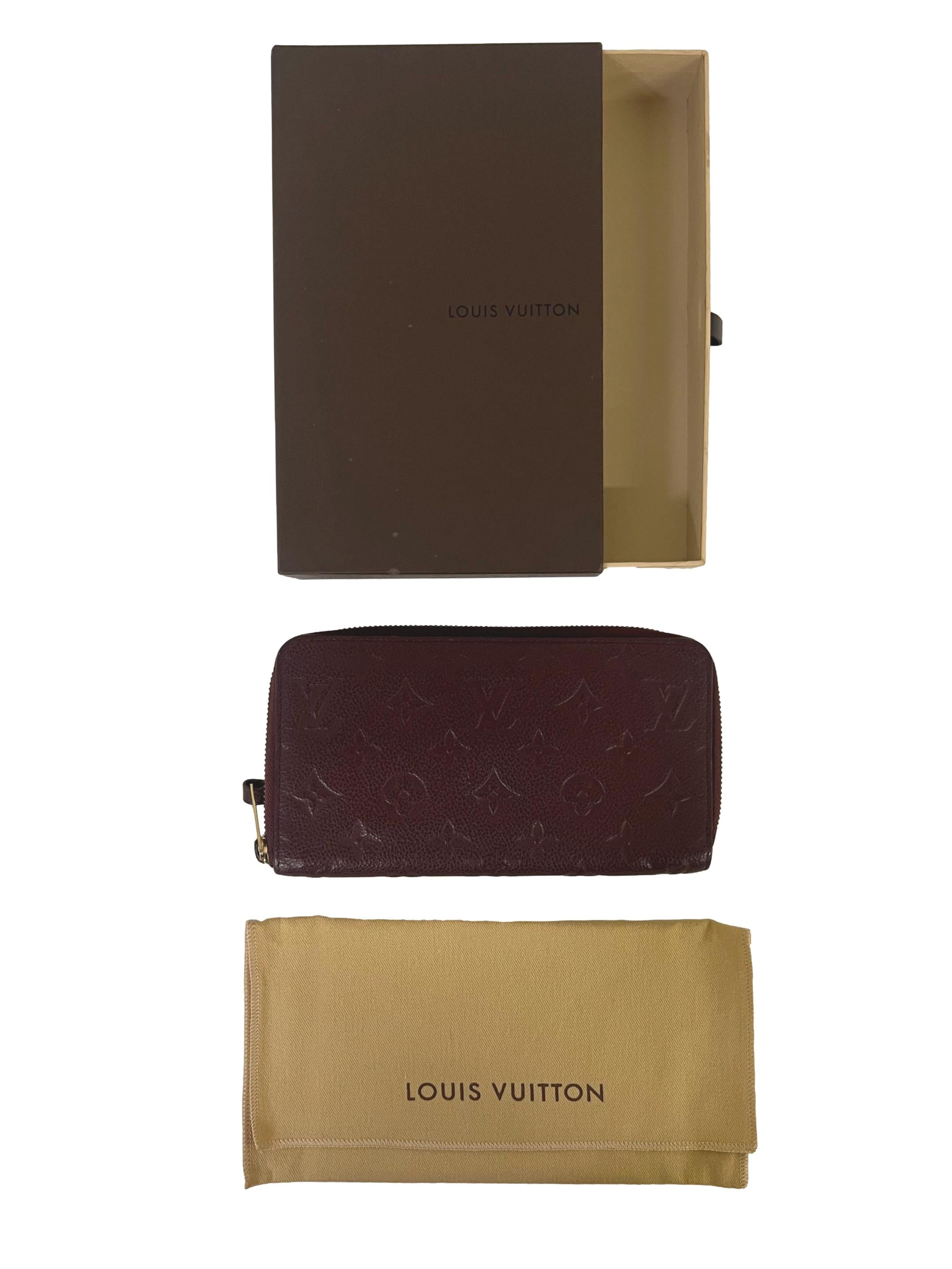 Maroon Leather Empreinte Long Wallet CSN