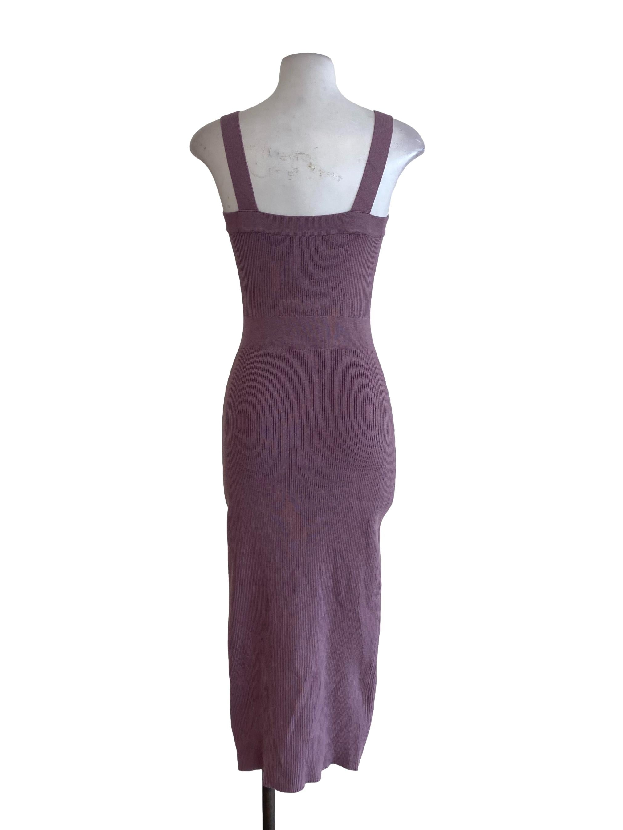 Purple Bodycon Knit Dress