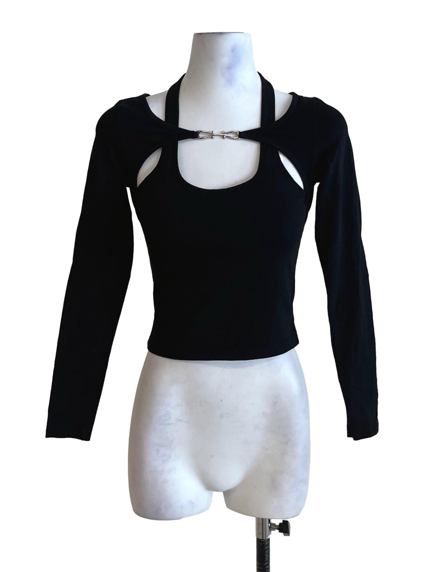 Black Jewel Neckline Blouse