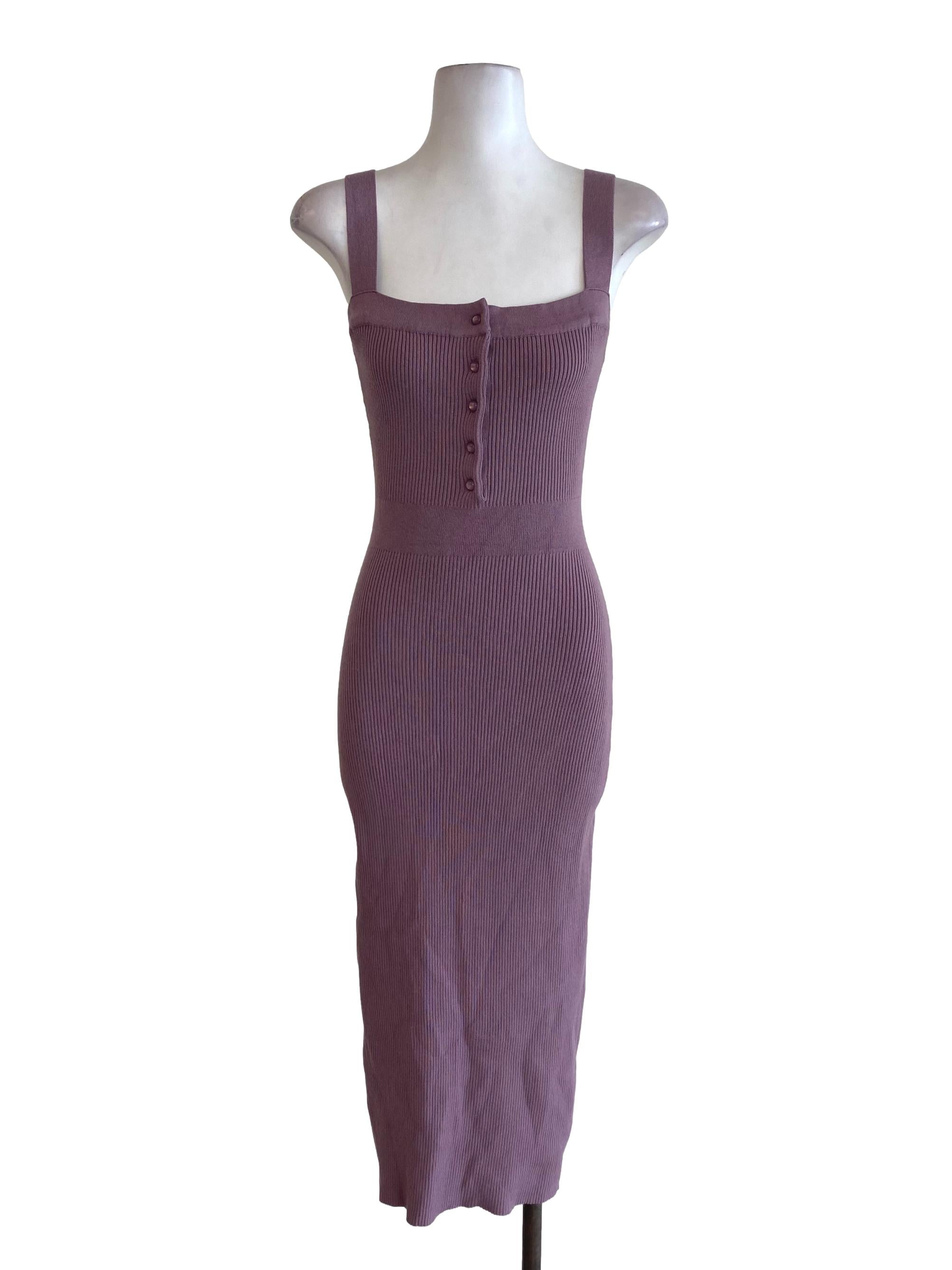 Purple Bodycon Knit Dress