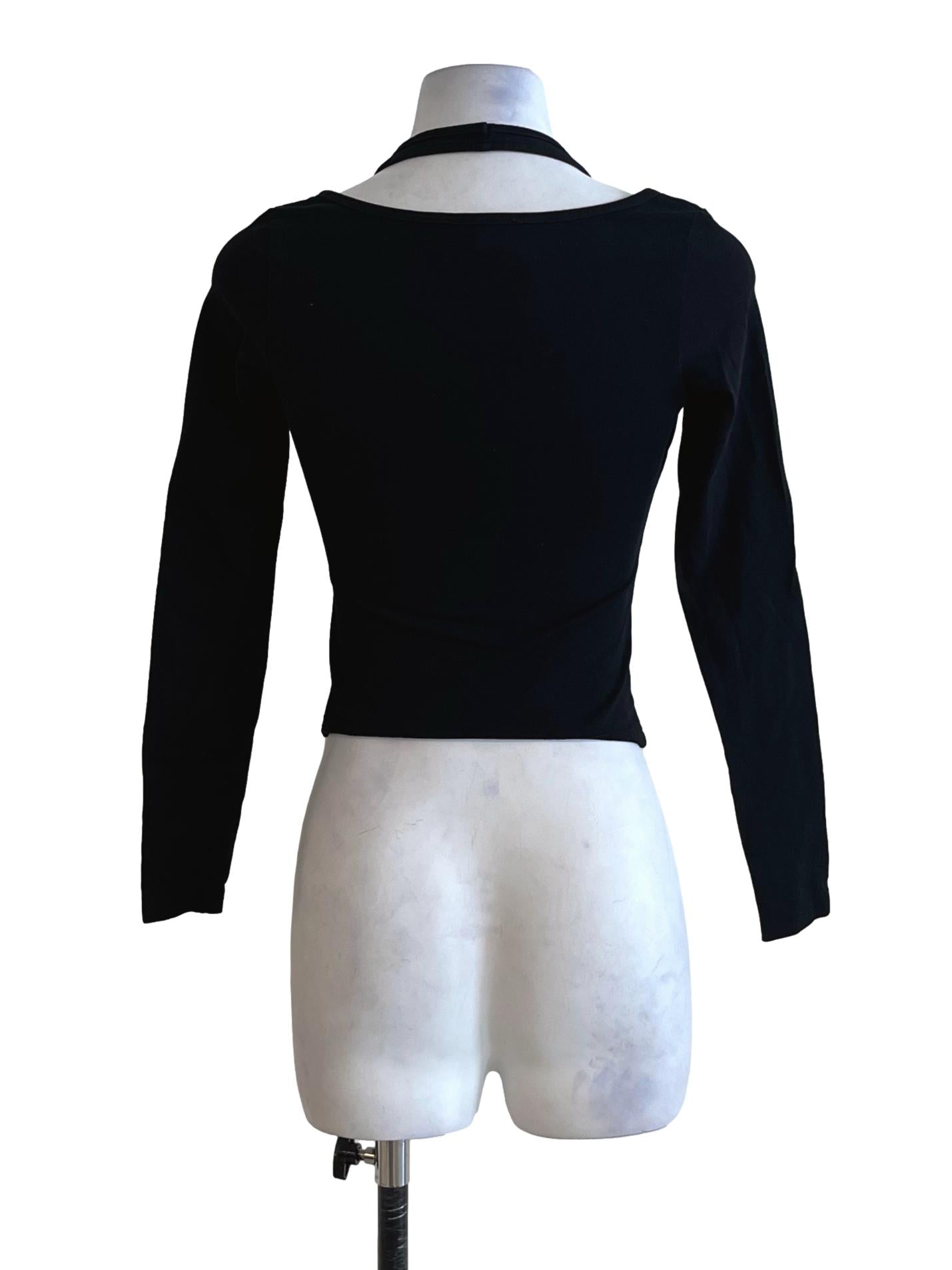Black Jewel Neckline Blouse
