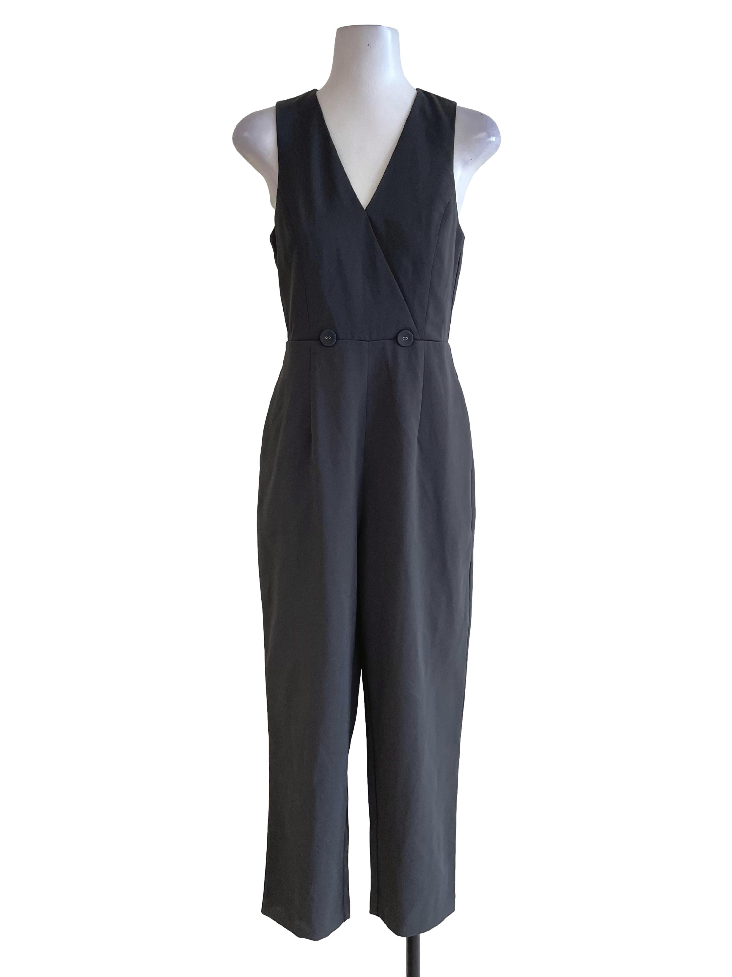 Grey High Rise Jumpsuit LB