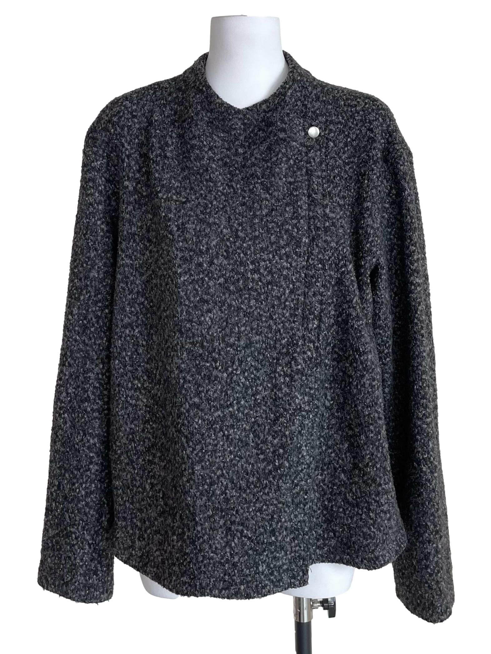 Shadow Grey Zip Up Top