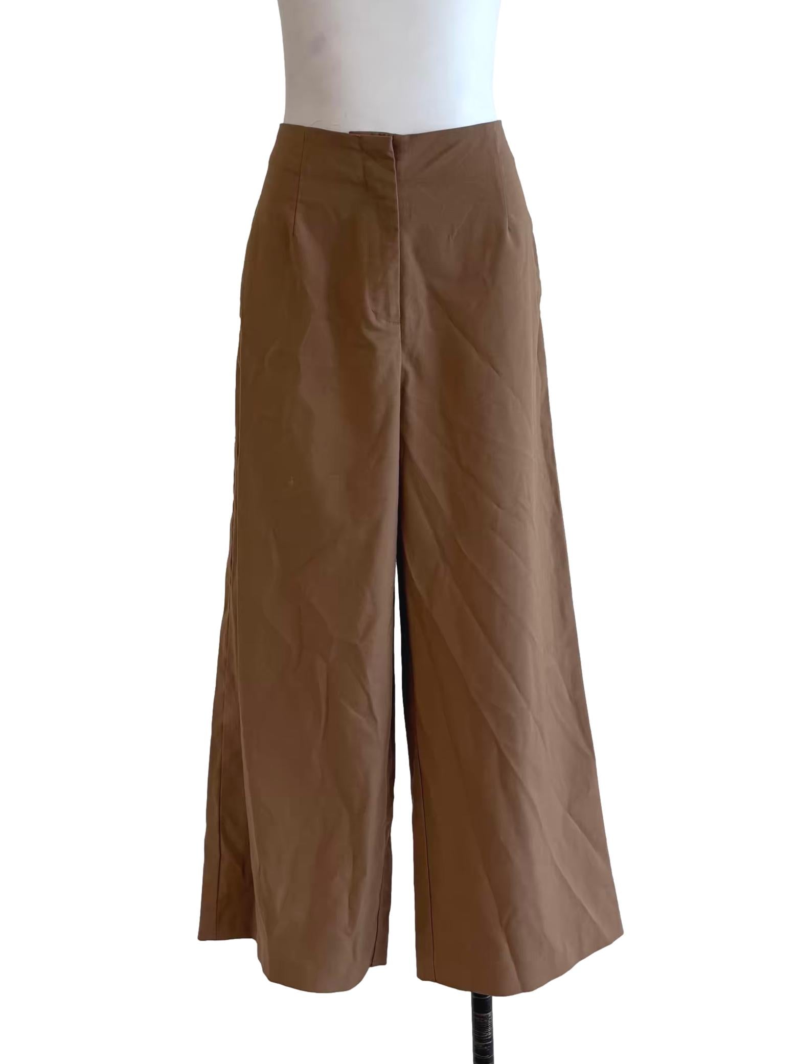 Tan Brown Relaxed Pants