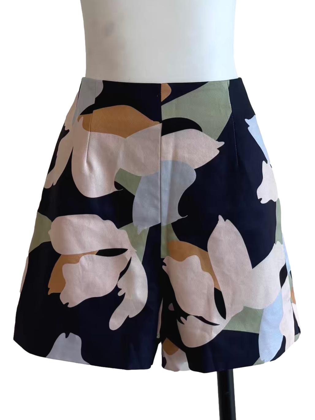 Blue Black Colourful Shorts
