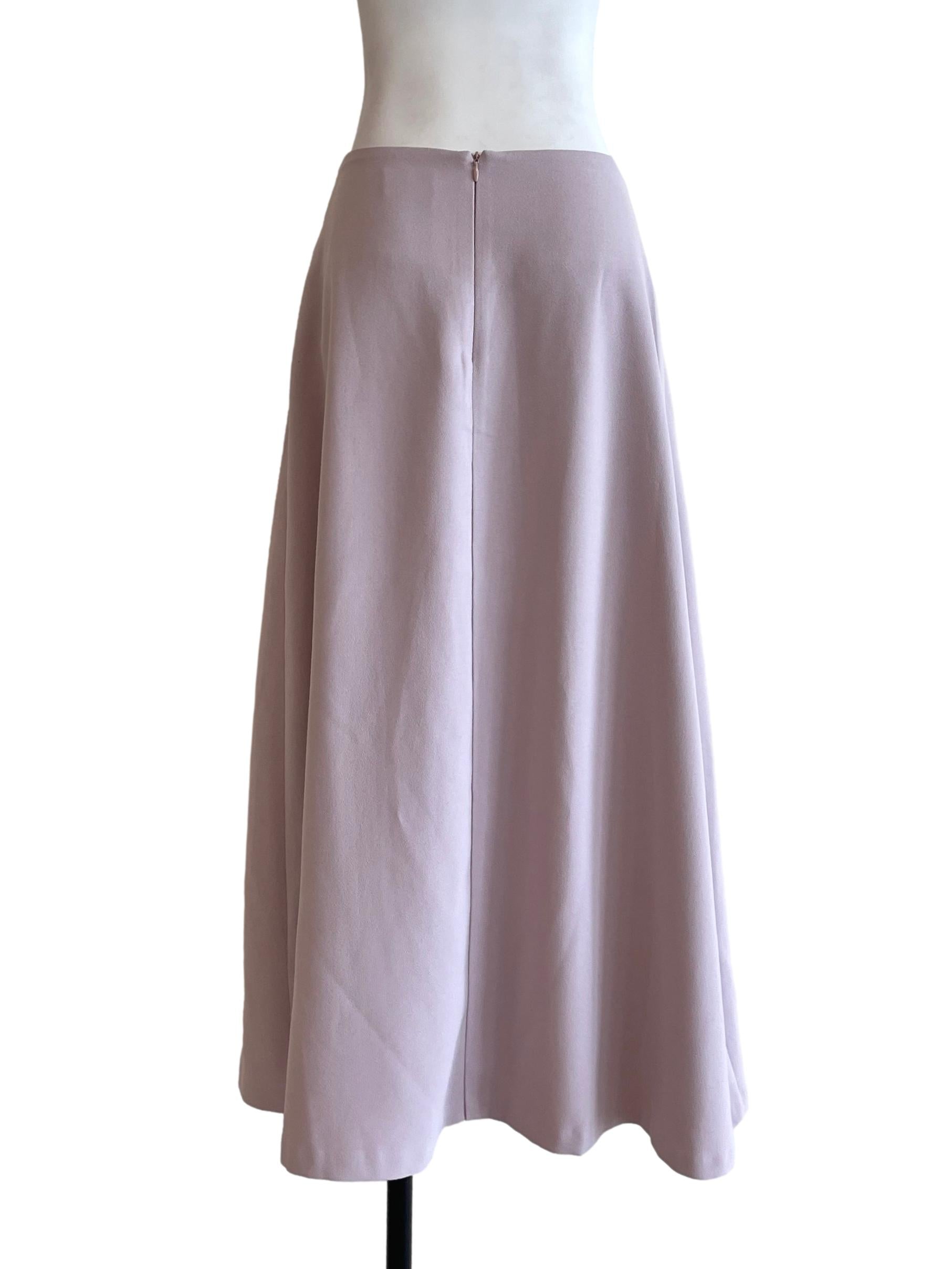 Purple Crepe High-Waisted Skirt OSN
