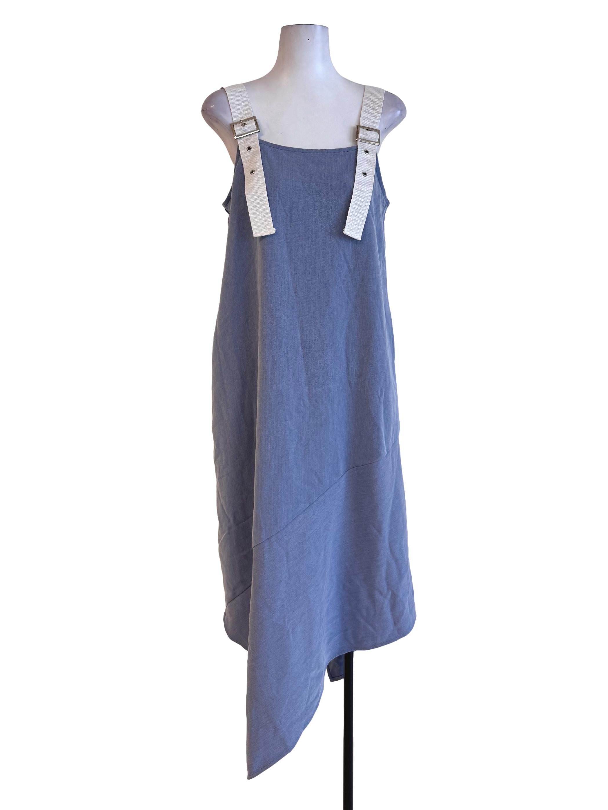 Denim Blue Asymmetrical Jump Dress