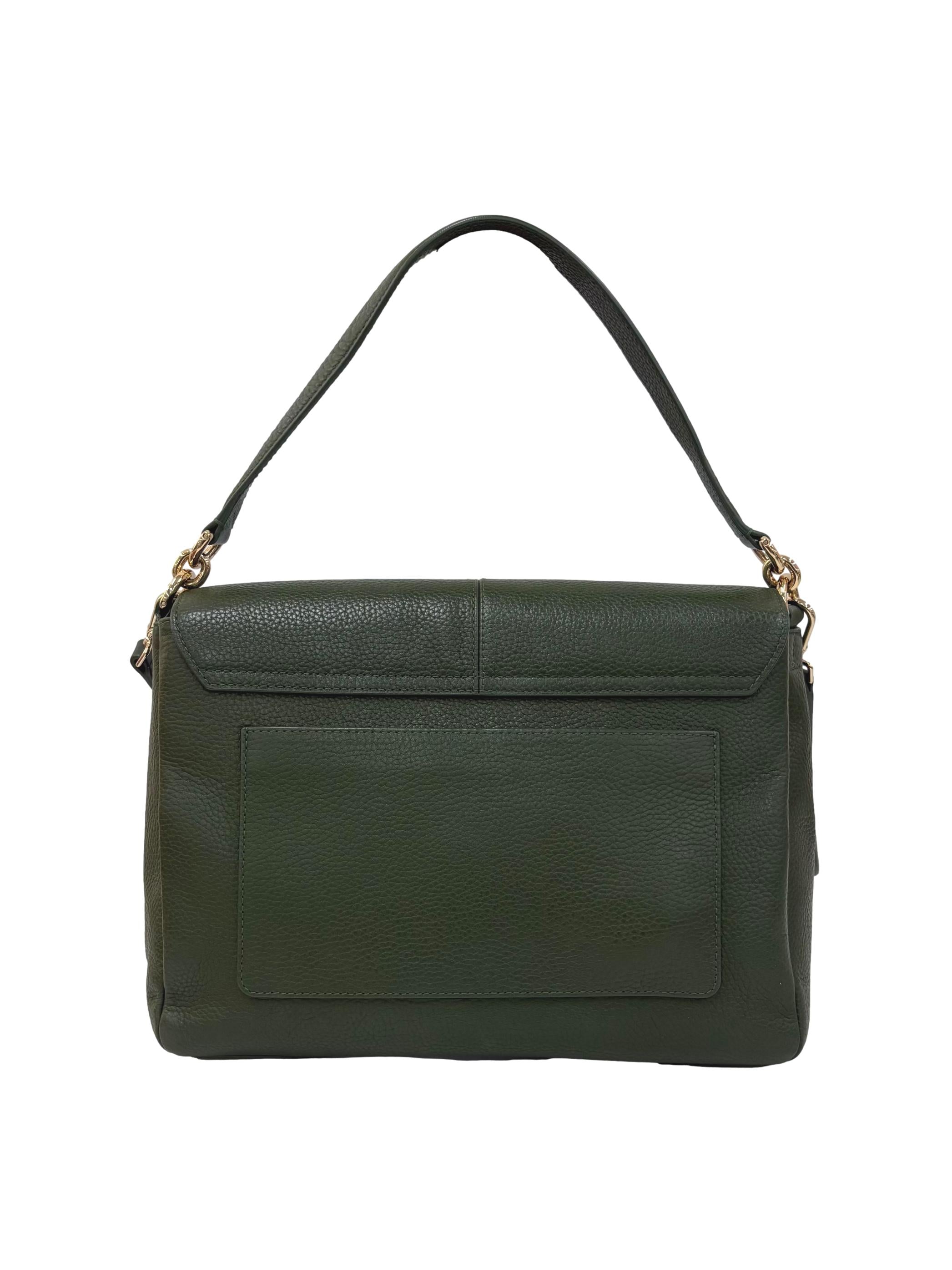 Green Leather Dafne Shoulder Bag CSN