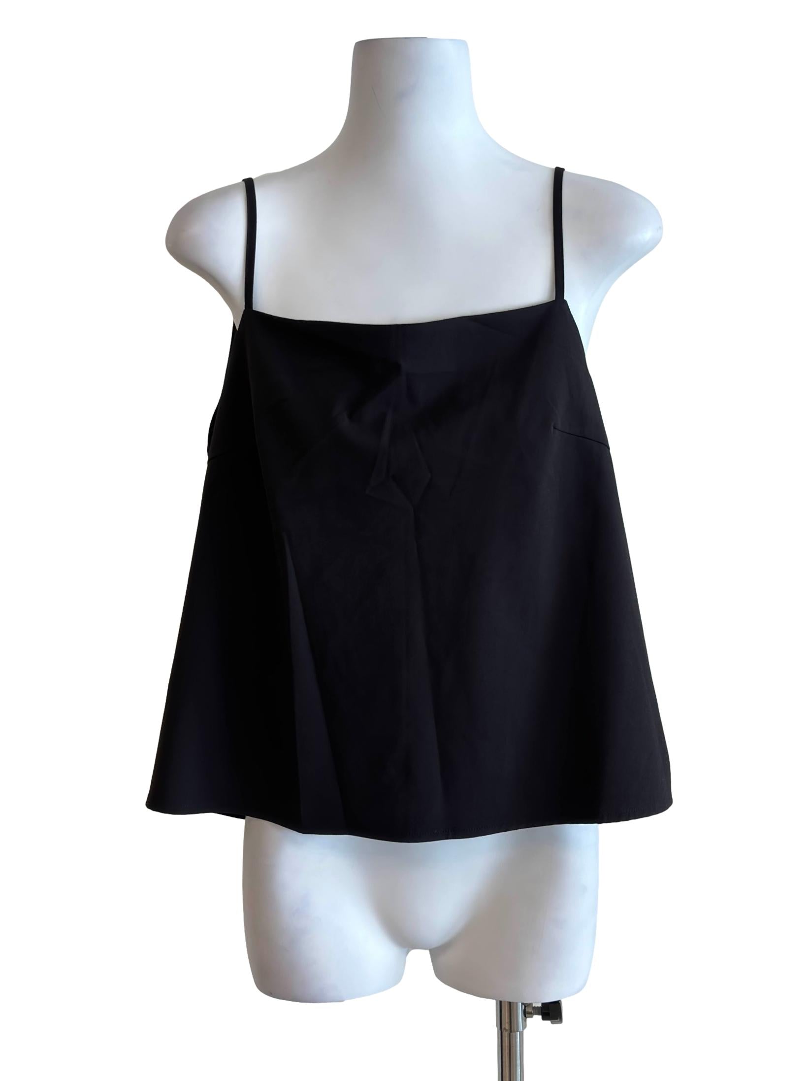 Jet Black Flowy Cami Top
