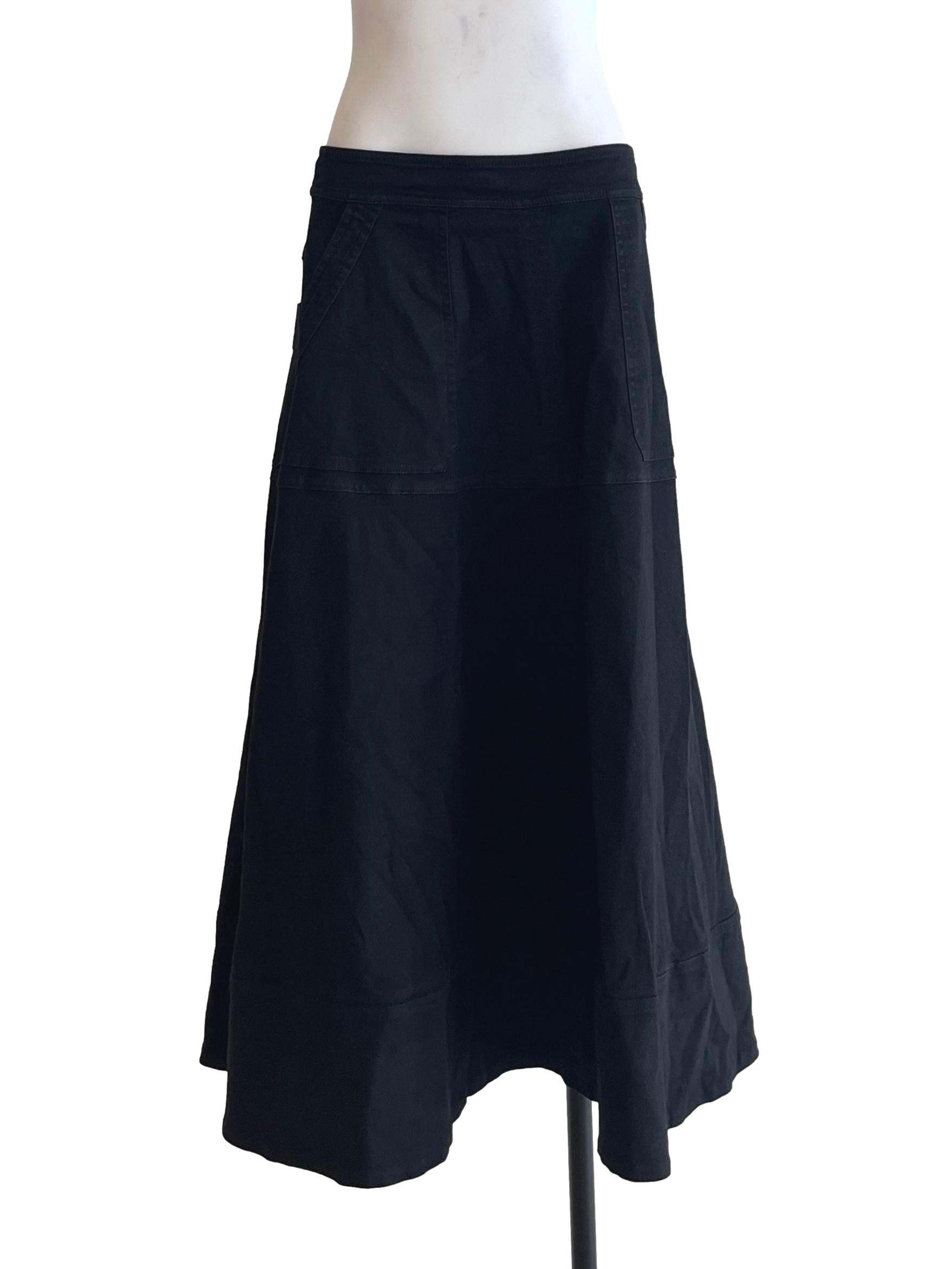 Jet Black A-Line Skirt